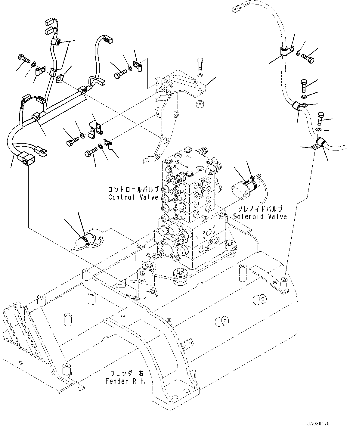 Bracket(Fender,PPC Lock Solenoid Valve With Accumulator Related parts,With Power Angle Power Tilt Dozer, Inside Frame) (14X-62-65721) KOMATSU