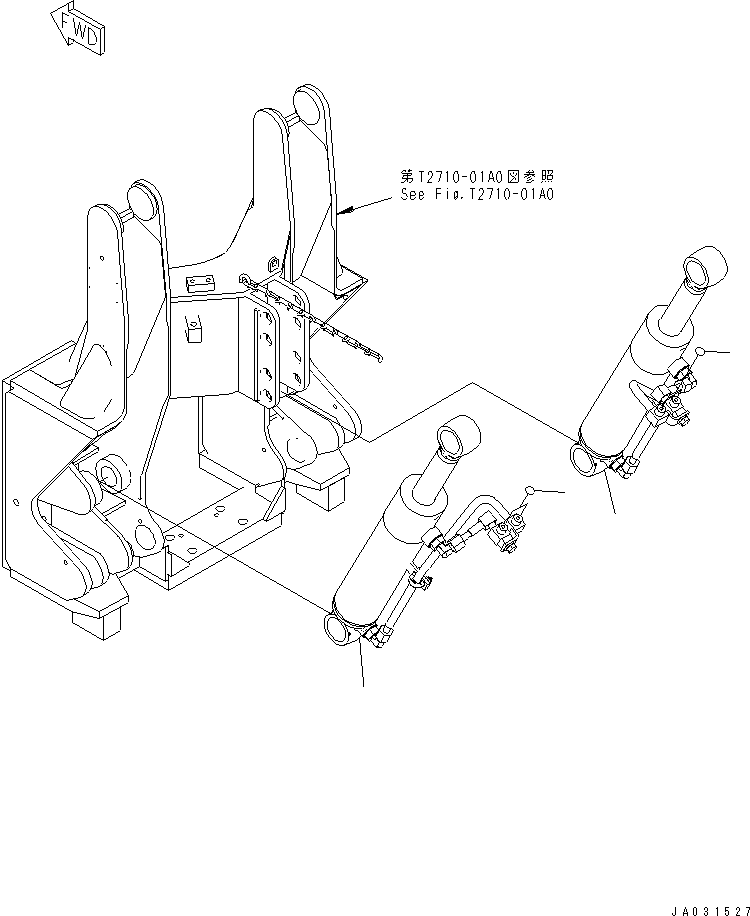 CYLINDER ASS'Y,(SEE FIG. Y1620-41A0) (707-G0-X3440) KOMATSU
