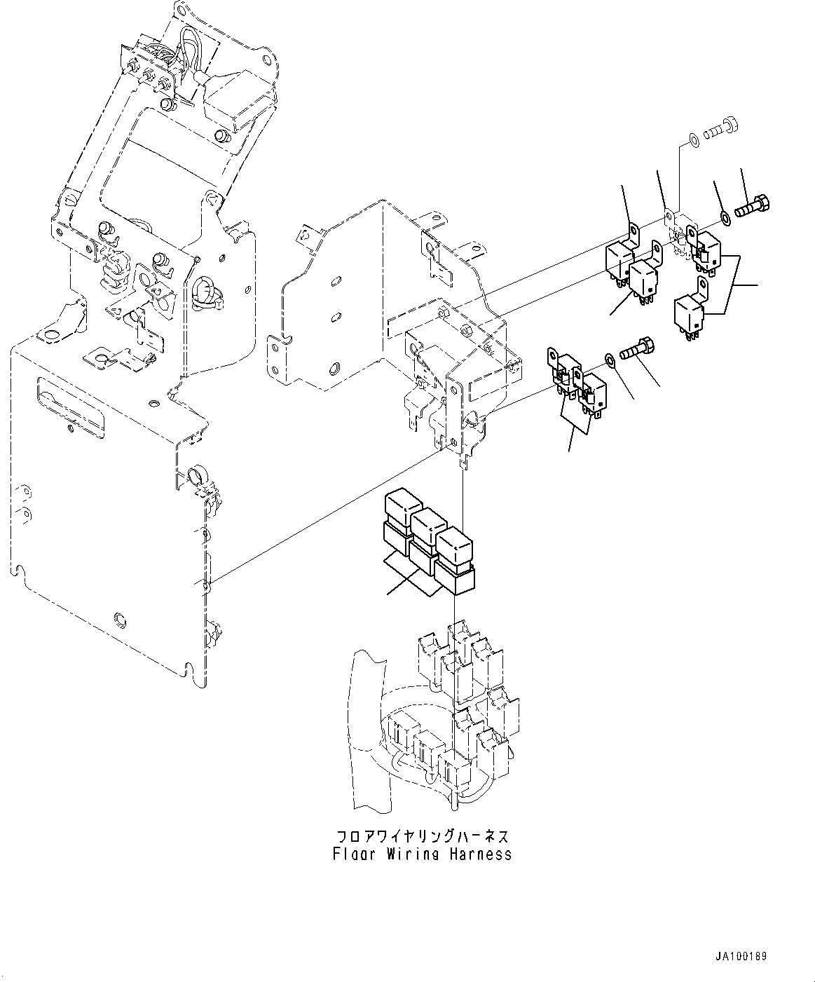 Relay(Floor Frame,Air Conditioner Piping) (7861-74-5100) KOMATSU