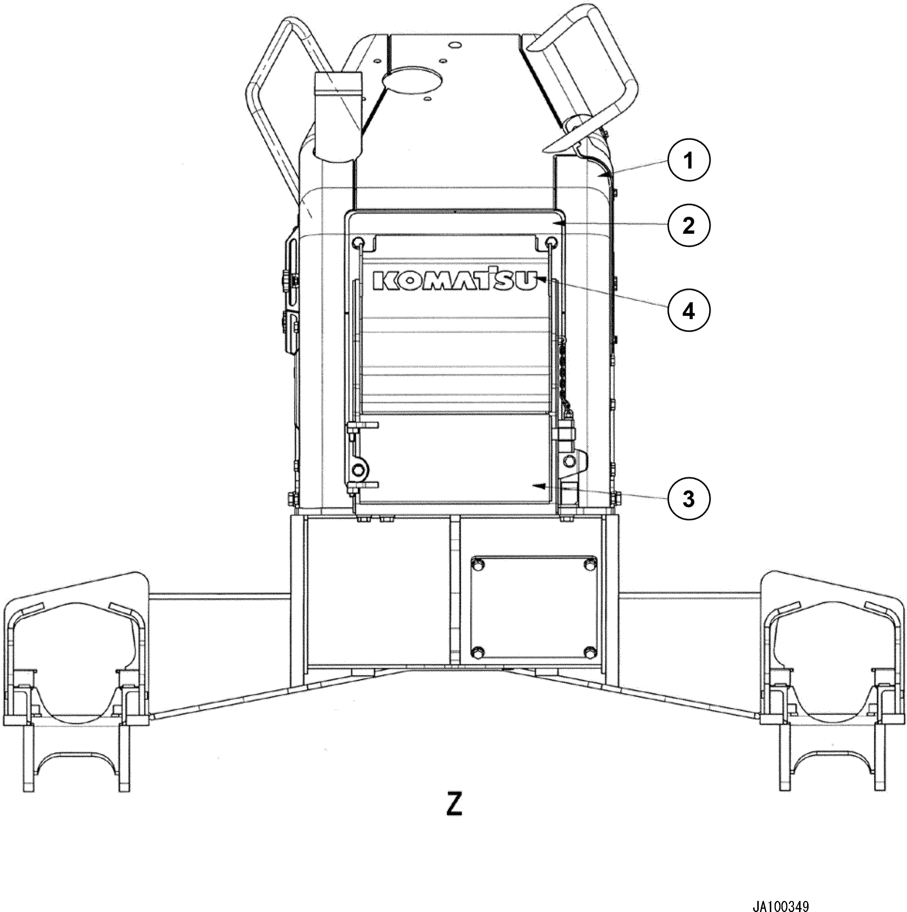 Ограждение 11Y-916-6380 KOMATSU