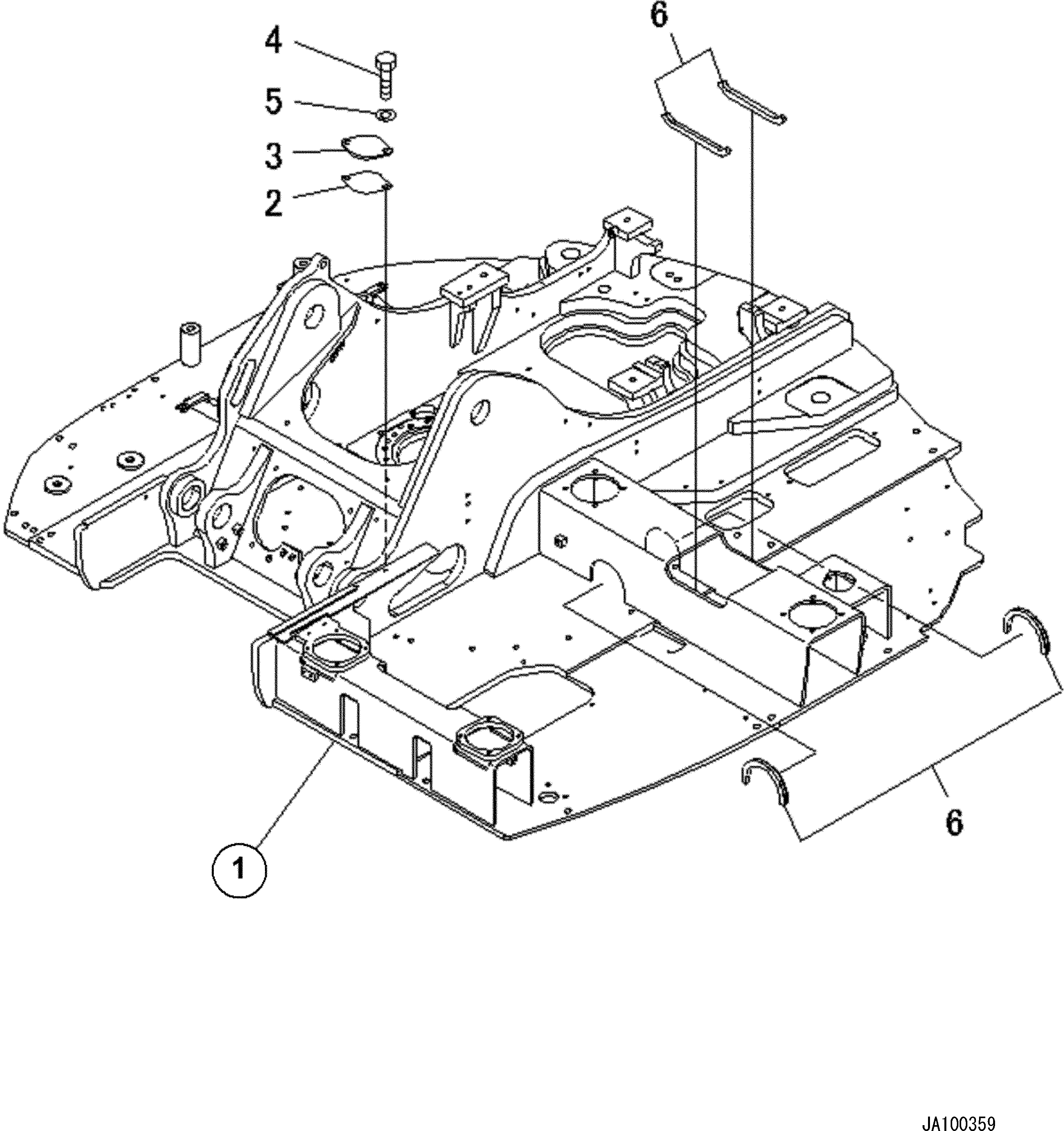 Рама 22B-Z58-1380 KOMATSU