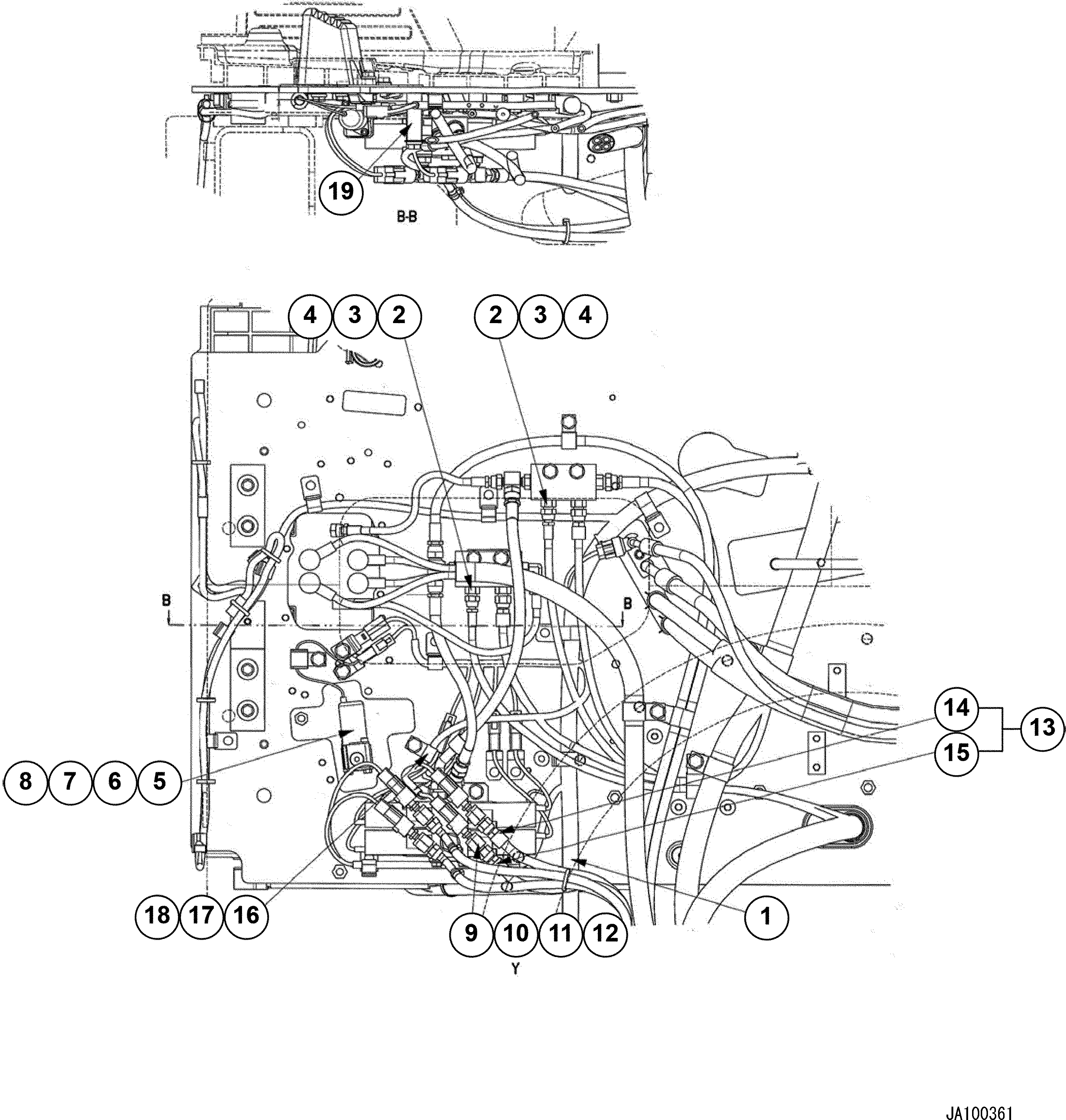 Шланг в сборе 22B-Z58-1341 KOMATSU
