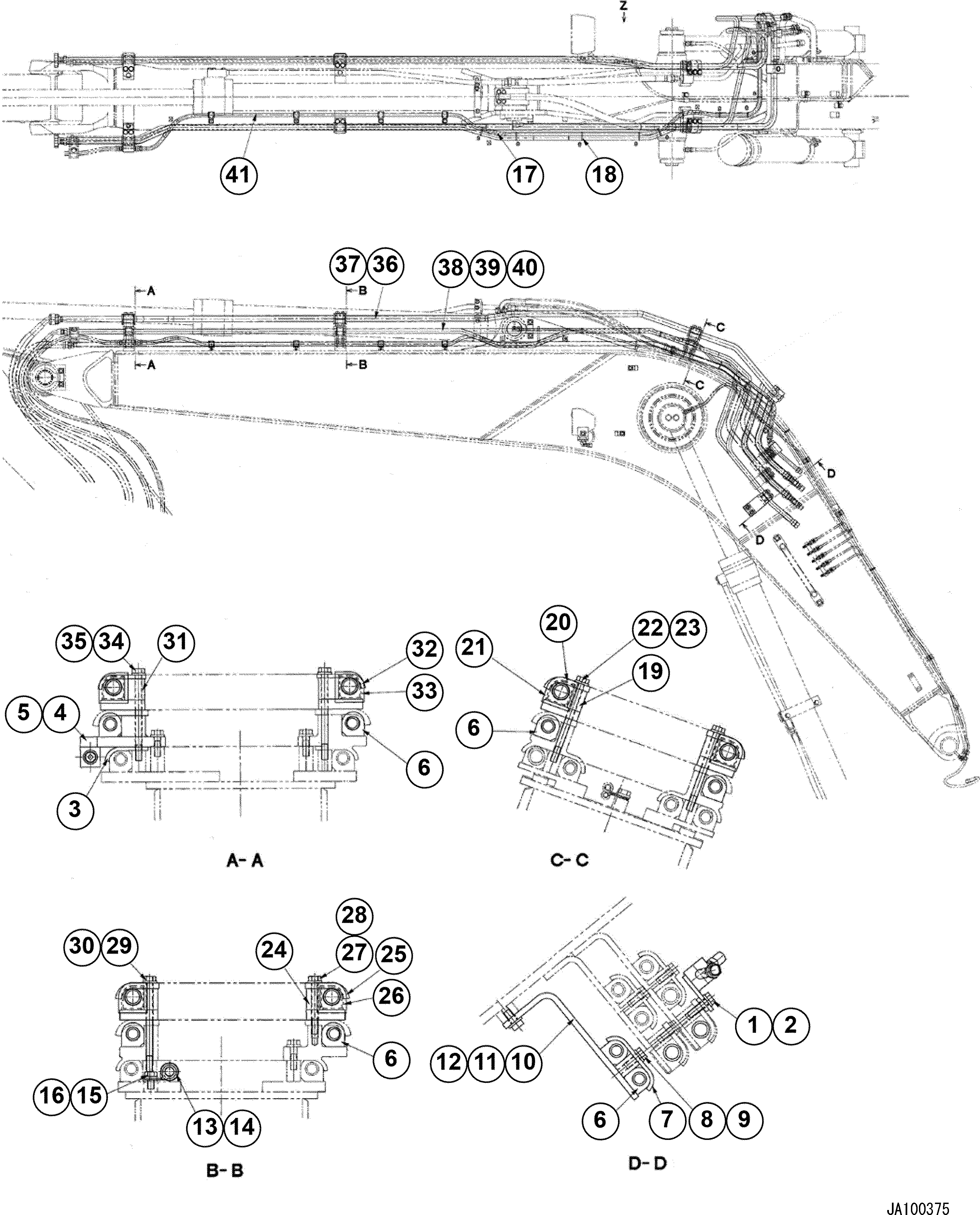Трубка 22B-946-5910 KOMATSU