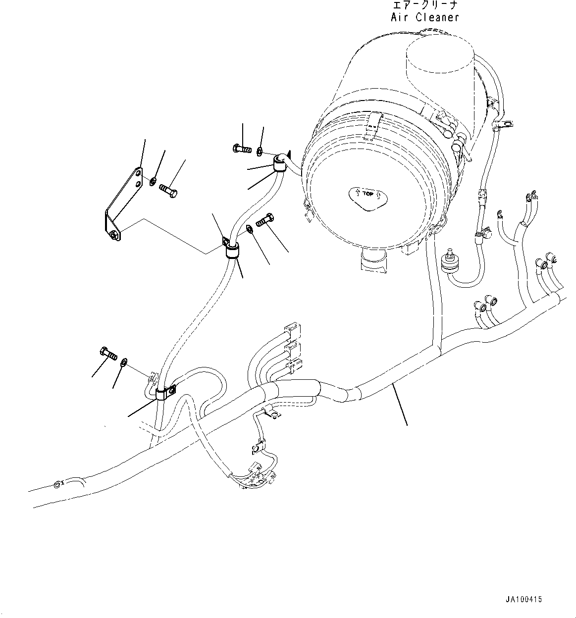 Wiring Harness(Rear Wiring Harness,Wiring Harness and Switch,With Secondary Steering) (421-06-68411) KOMATSU