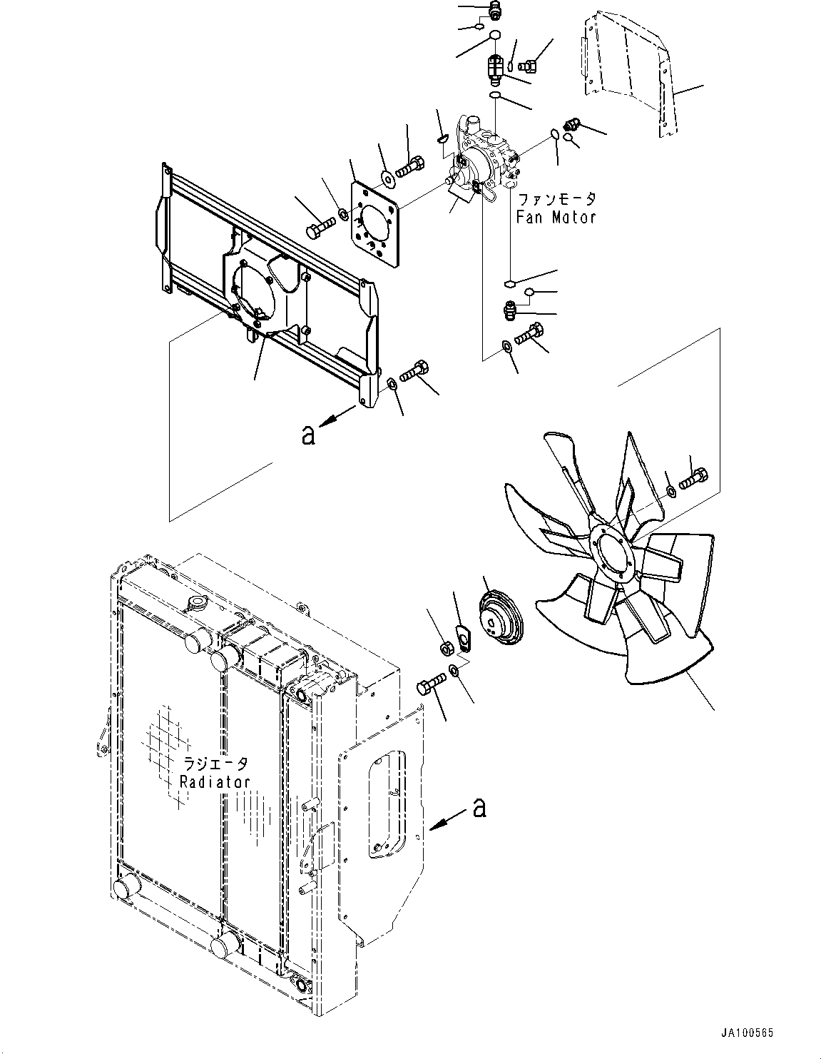 Cover(Cooling Fan Drive Piping,Cover) (423-62-44670) KOMATSU