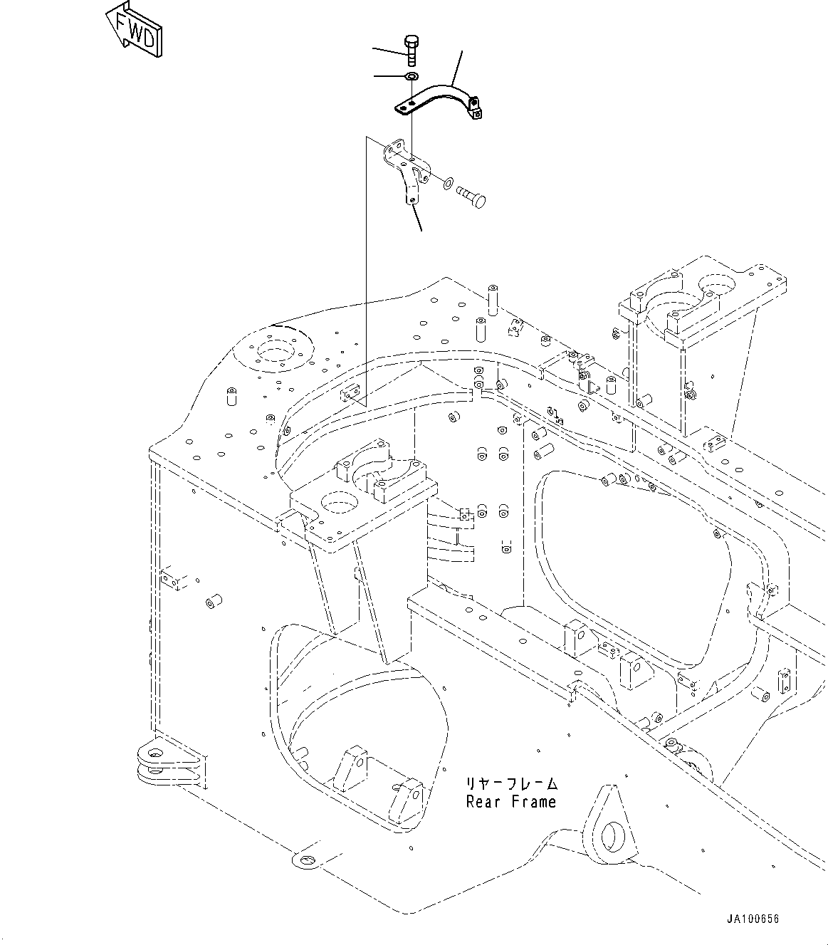 Bracket(Hydraulic Piping,Bracket and Flange,With Auto-greasing System,Brake Oil Cooling System,Without AJSS) (421-S95-HB71) KOMATSU