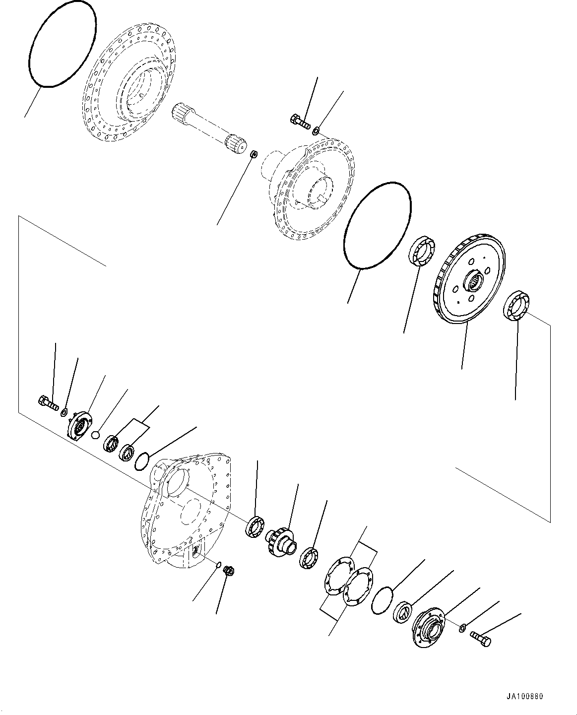 Final Drive Assembly, With Power Angle Power Tilt Dozer, Inside Frame 14Y-27-00620 KOMATSU