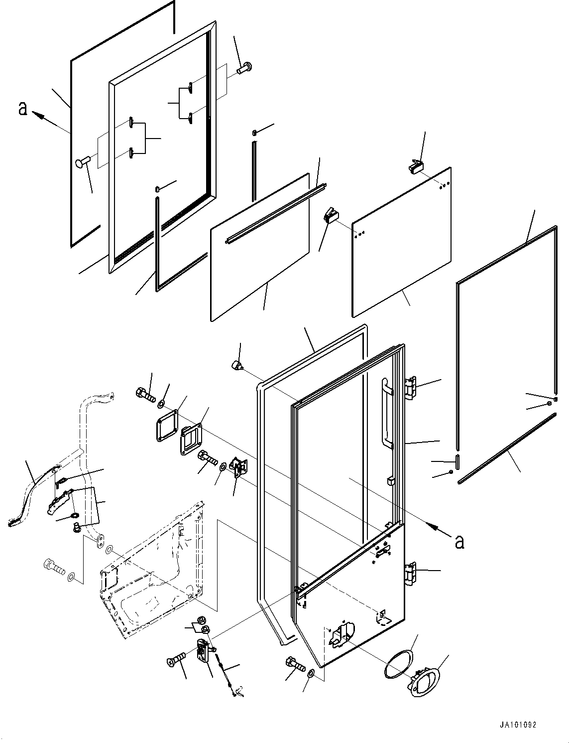 ROPS Cab Assembly, Both Side Sash Window,With KOMTRAX 419-925-6884 KOMATSU