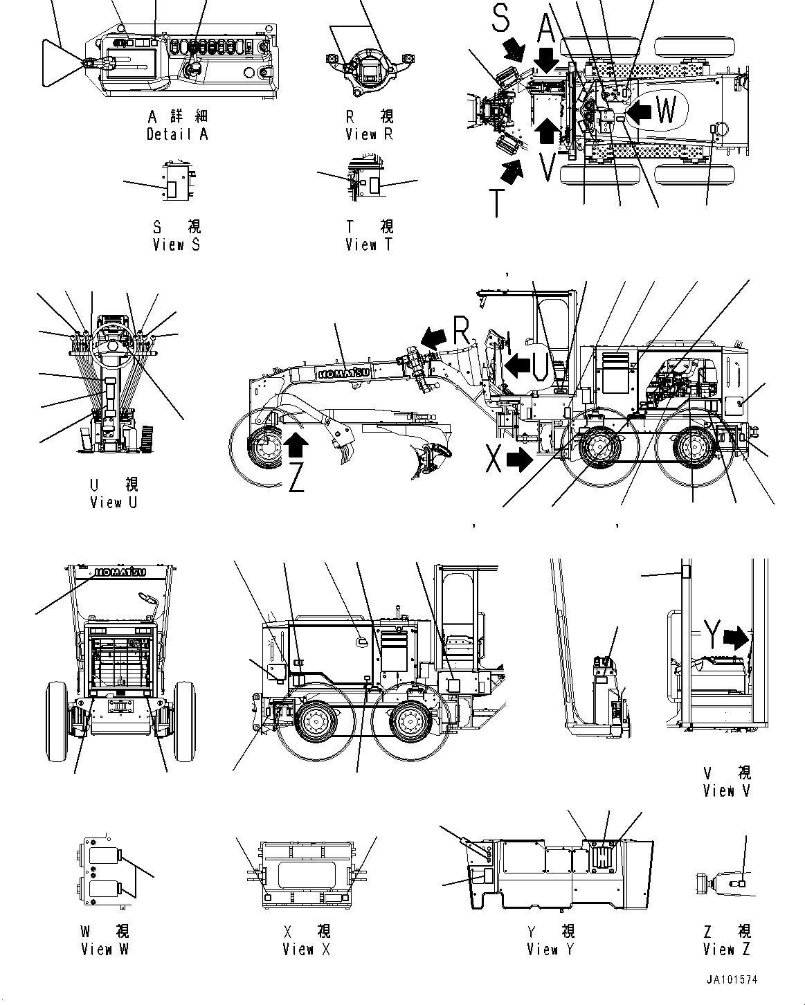 Табличка «Опасно: аккумулятор» 09664-50004 KOMATSU