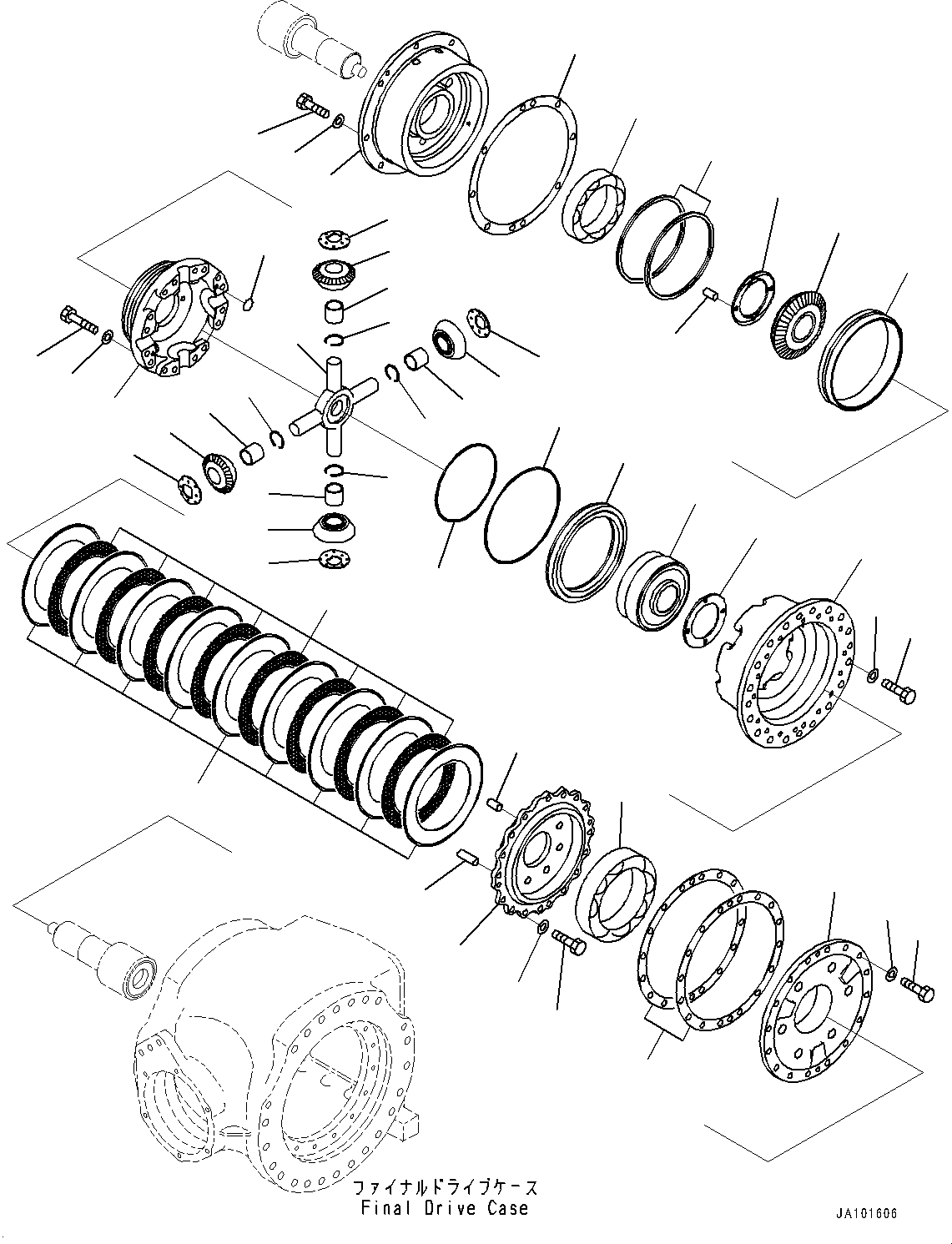 Бортовой редуктор в сборе 234-22-82002 KOMATSU