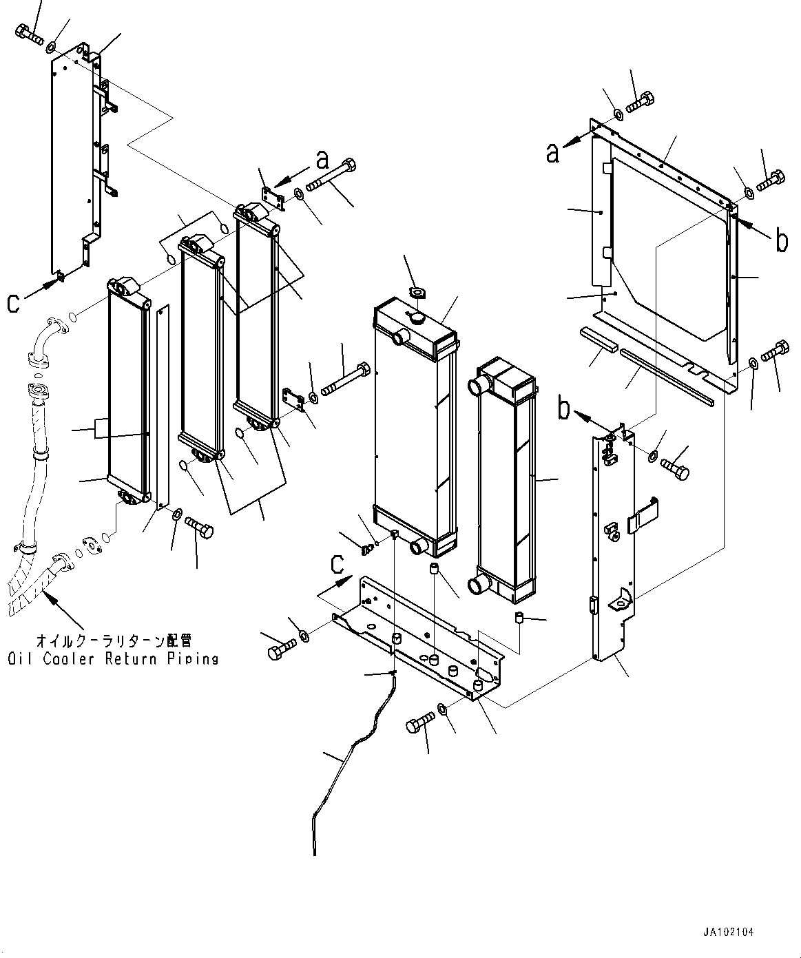 Hose(Hydraulic Piping,Return Piping, Oil Cooler) (419-62-48112) KOMATSU