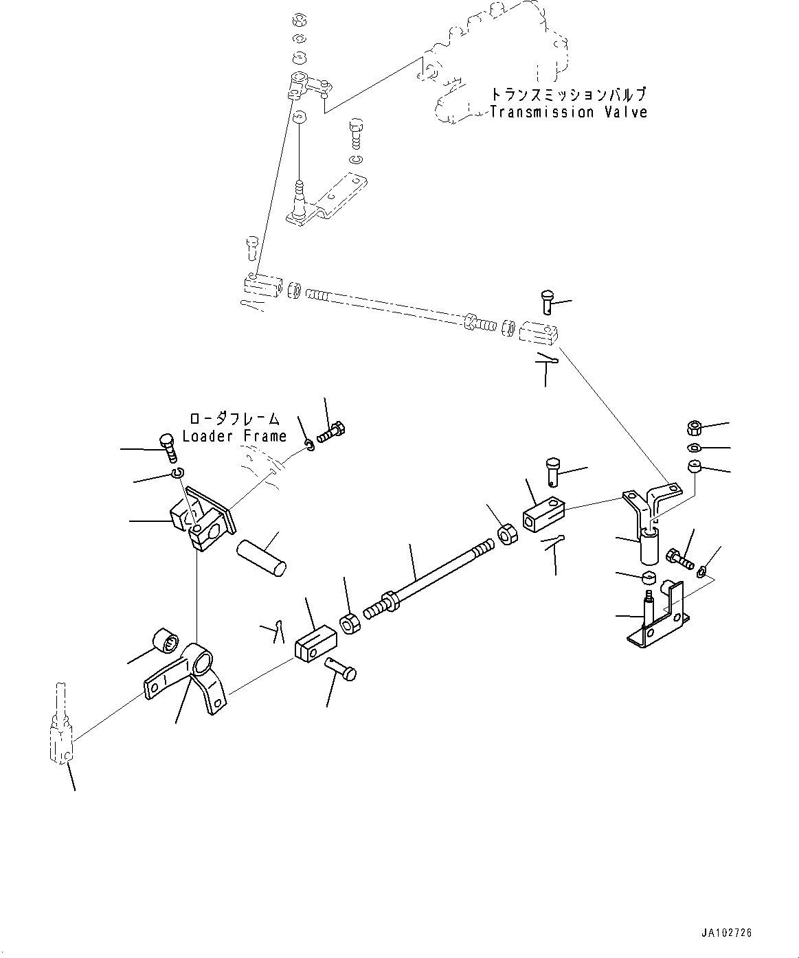 Yoke(Inching Control,Inching Pedal,For 3 Forward - 3 Reverse Transmission,For Machine With ROPS Cab) (04210-21040) KOMATSU