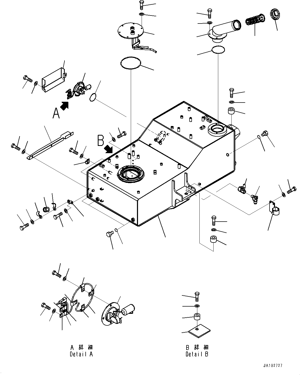 Tank Group, Fuel 23B-04-81612 KOMATSU