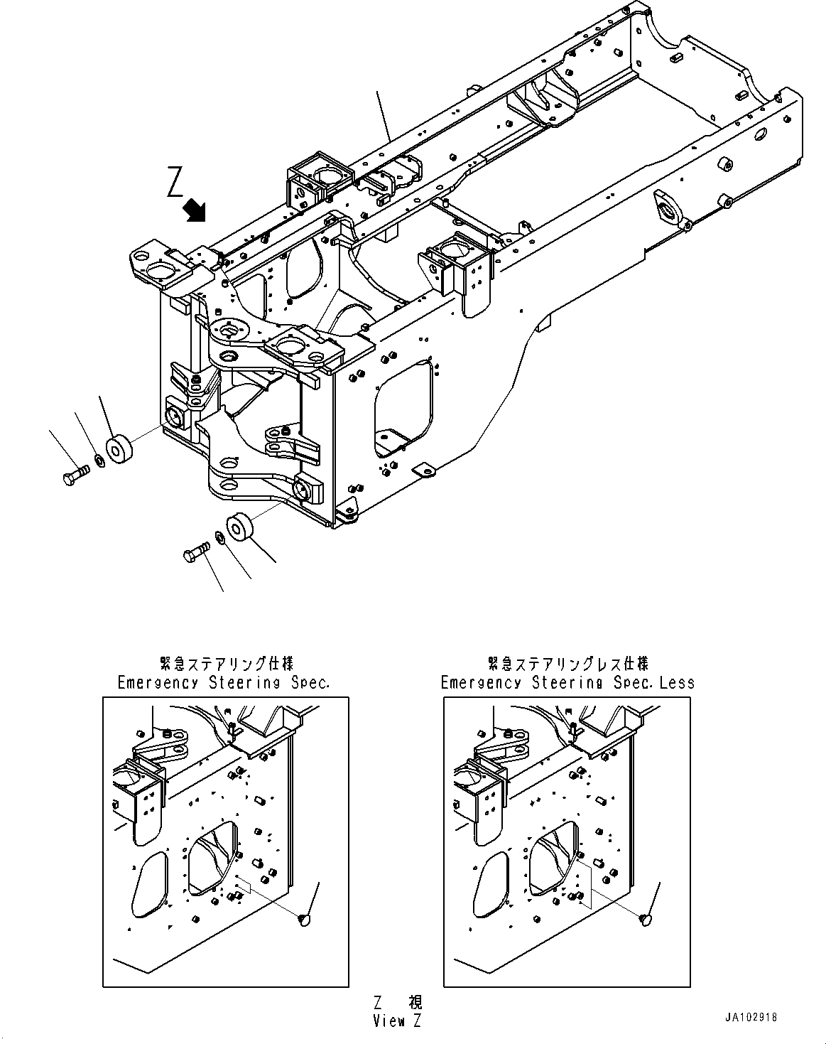 Seat Assembly, Rear Frame 418-S96-5100 KOMATSU