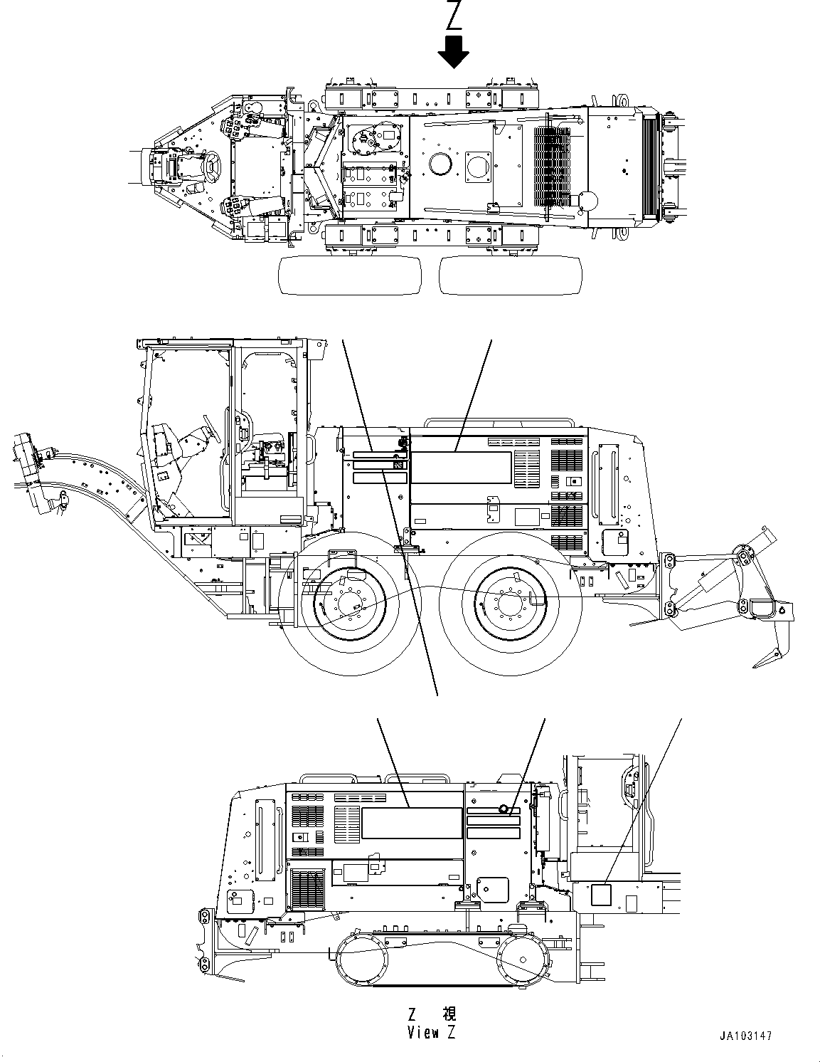 Схема смазки 23B-53-91181 KOMATSU