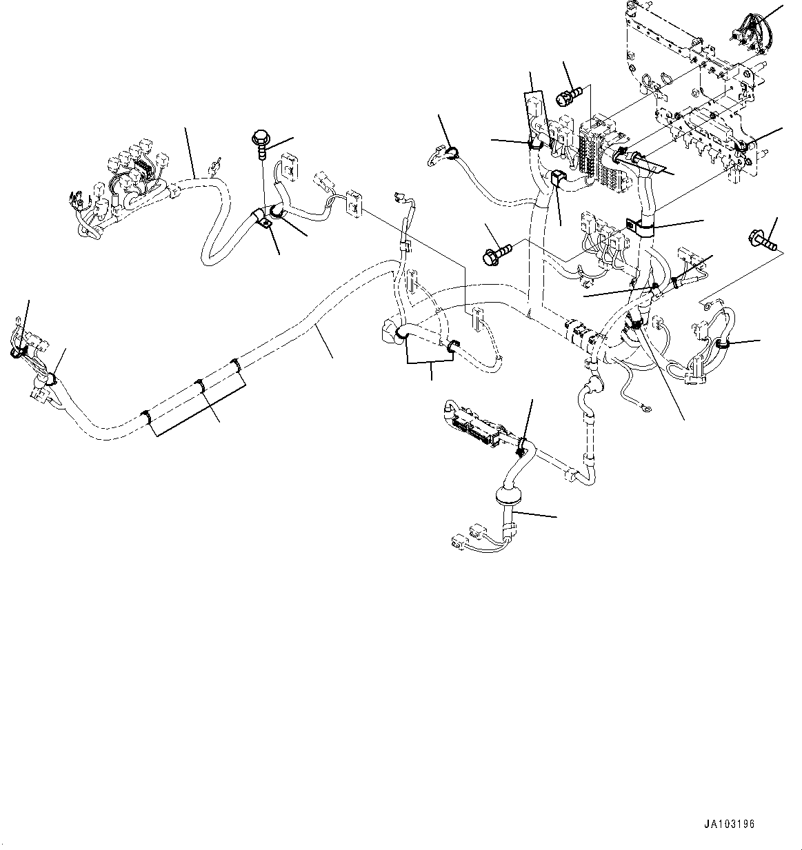 Wiring Harness(Cab,Floor, KomVision Harness,With KomVision) (2A7-06-21151) KOMATSU