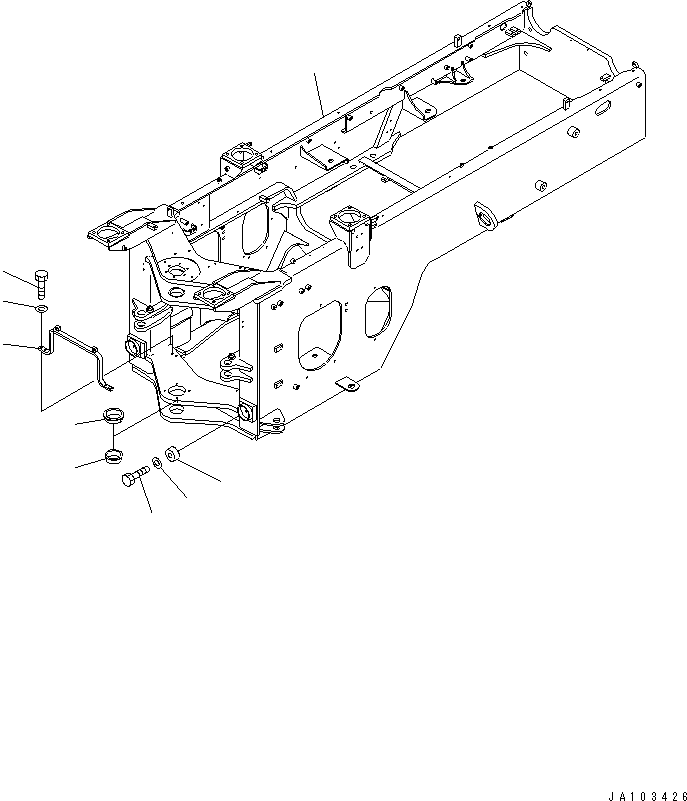 FRAME ASS'Y,REAR 419-968-3124 KOMATSU