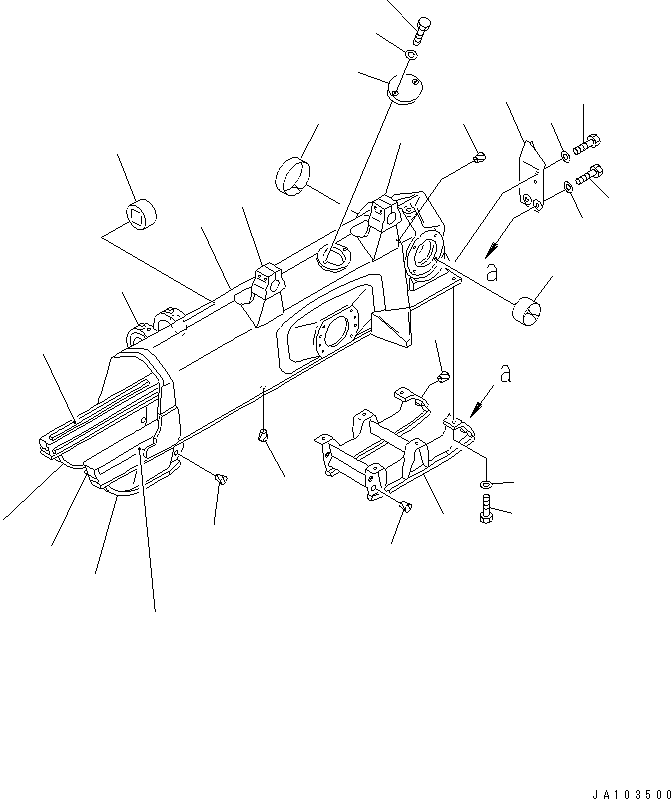 TRACK FRAME ASS'Y,R.H. 14X-916-0072 KOMATSU