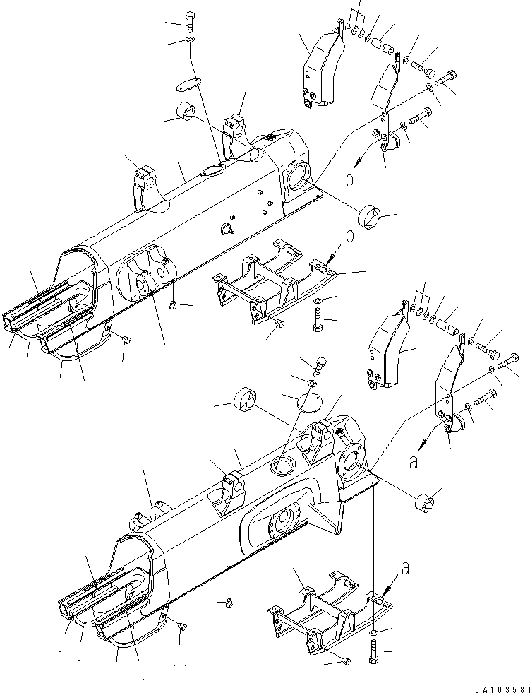 TRACK FRAME ASS'Y 14X-Z16-0010 KOMATSU