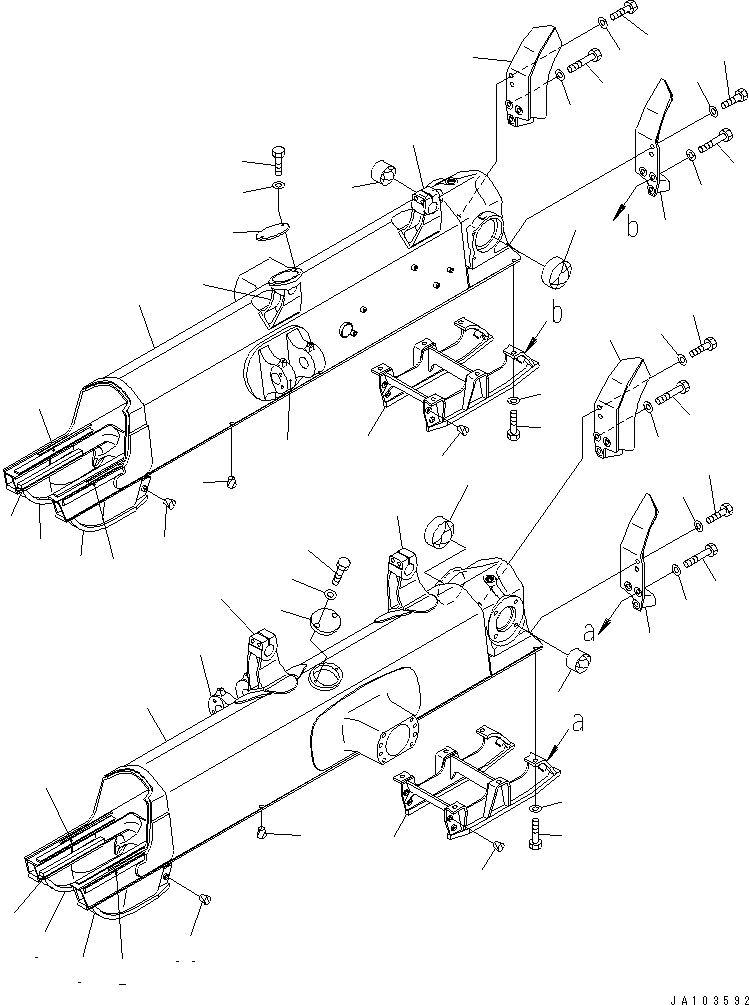 TRACK FRAME ASS'Y,R.H. 14Y-30-00140 KOMATSU