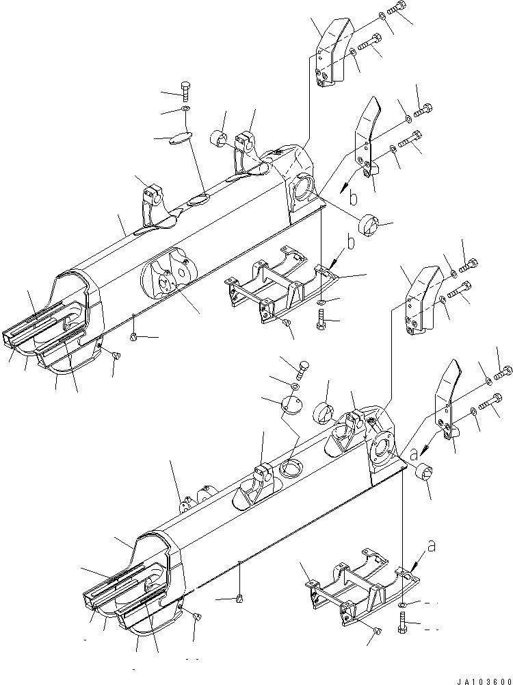 TRACK FRAME ASS'Y,R.H. 14X-30-00380 KOMATSU