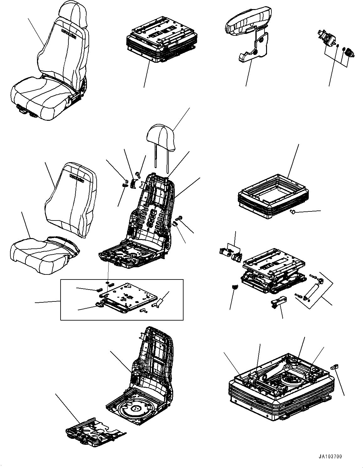 Seat Top Assembly 421-57-62140 KOMATSU