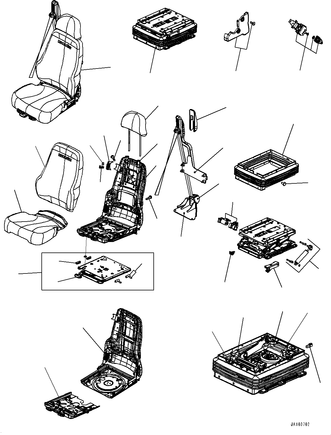 Seat Top Assembly 421-S33-6540 KOMATSU