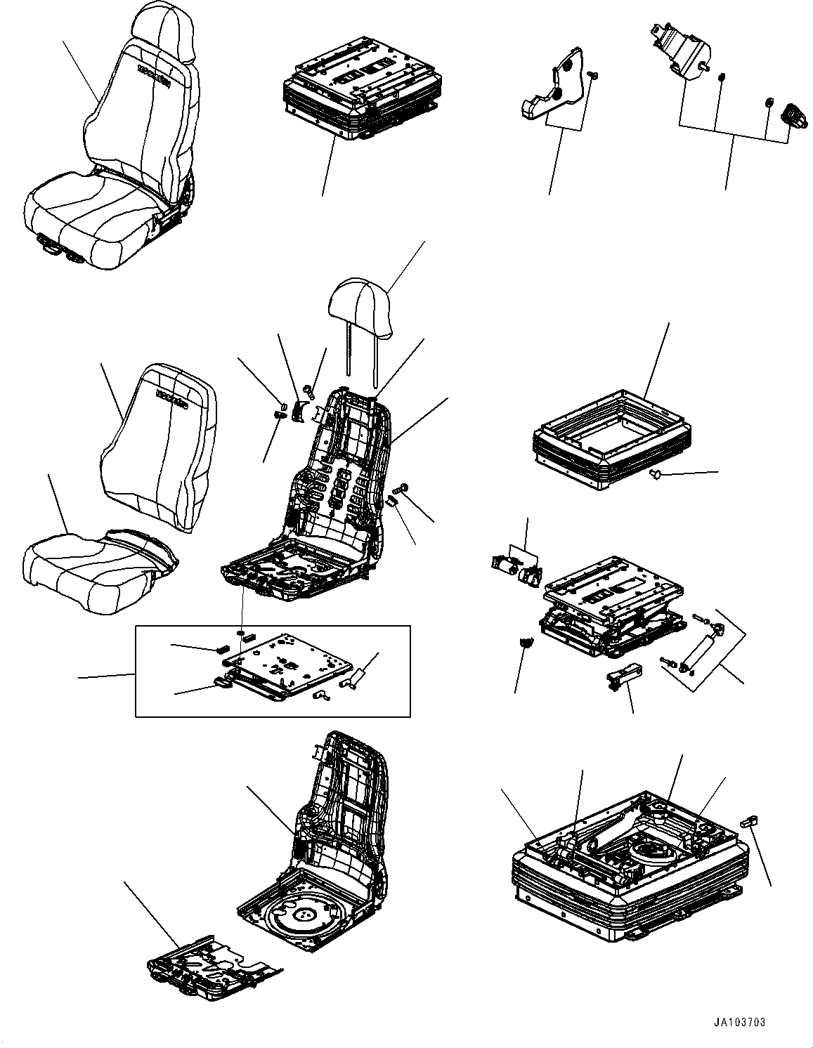 Seat Top Assembly 421-S33-6430 KOMATSU