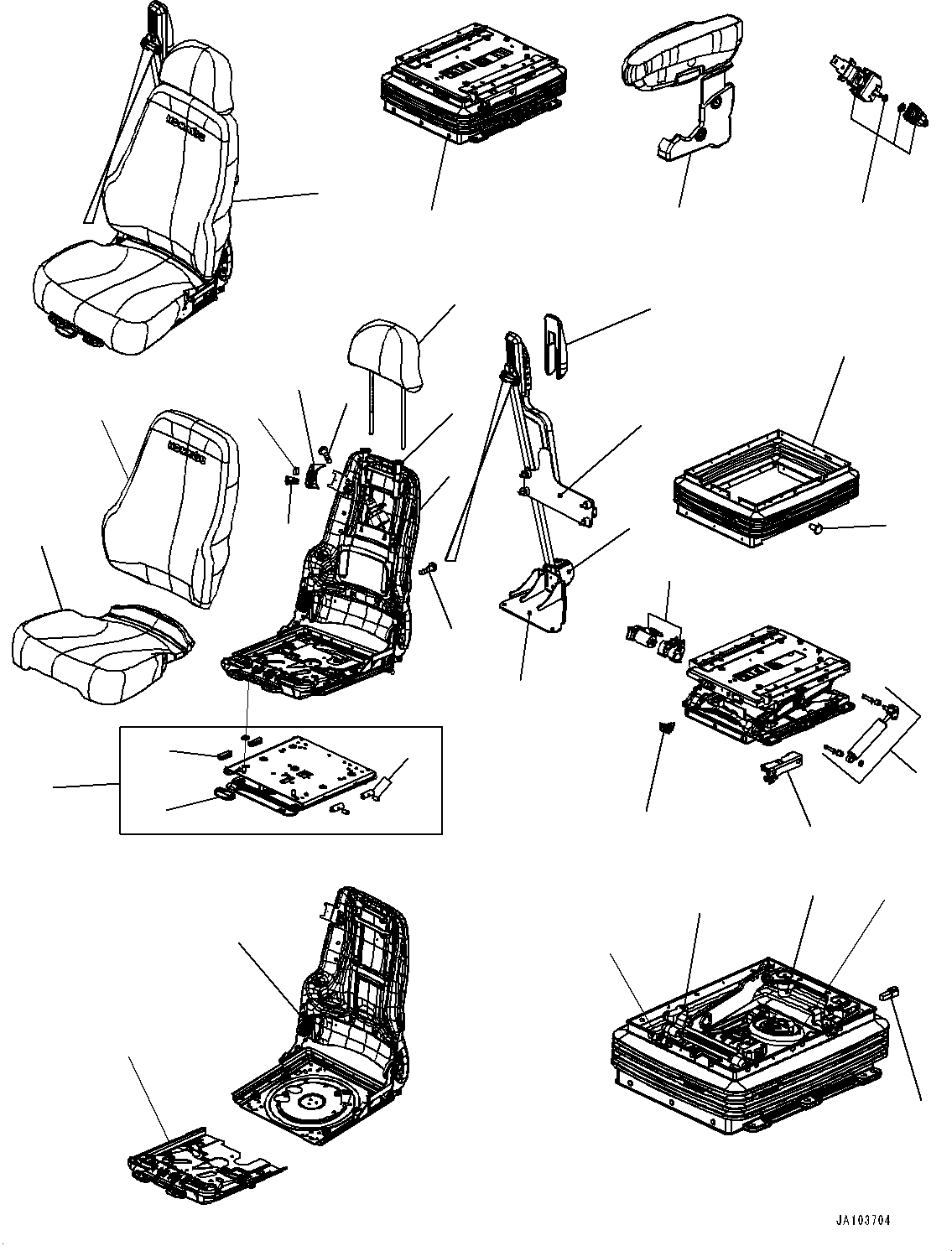 Seat Top Assembly 421-57-62240 KOMATSU