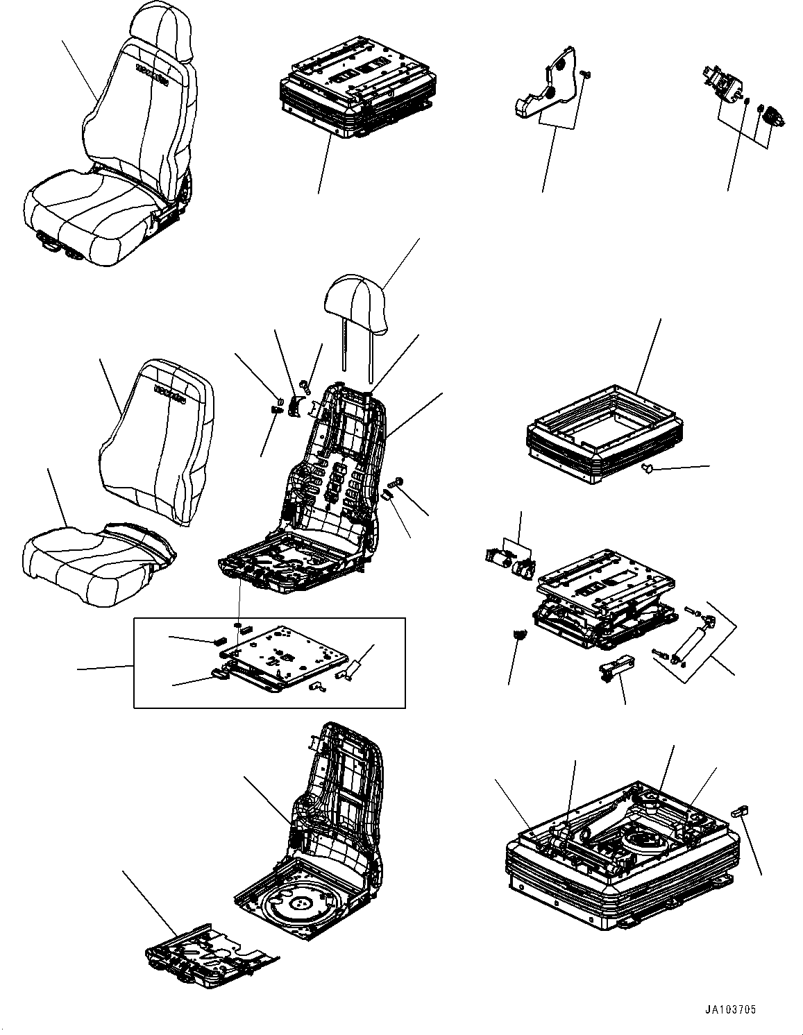Seat Top Assembly 421-S33-6440 KOMATSU