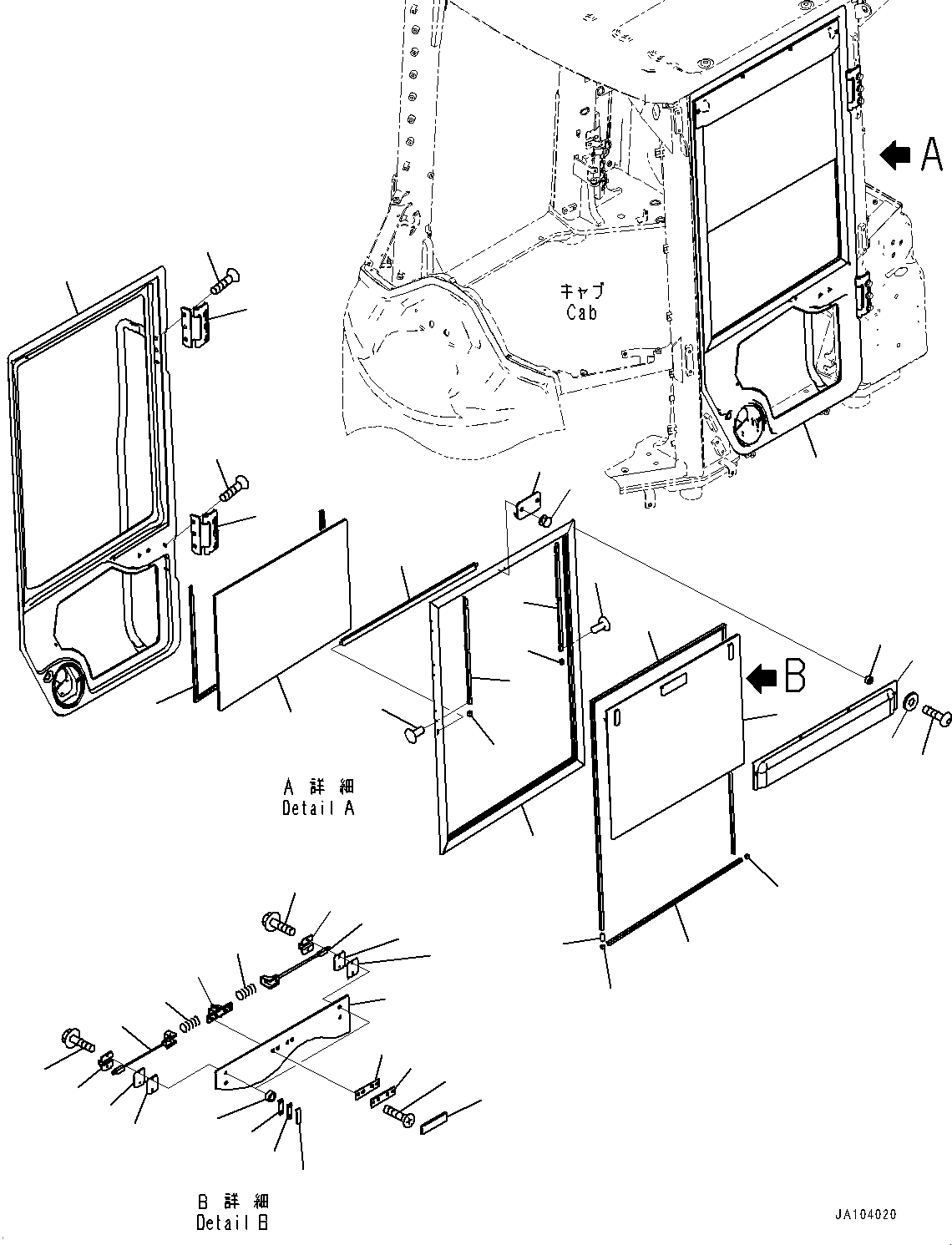 DOOR, L.H. ASSEMBLY 421-925-7112 KOMATSU