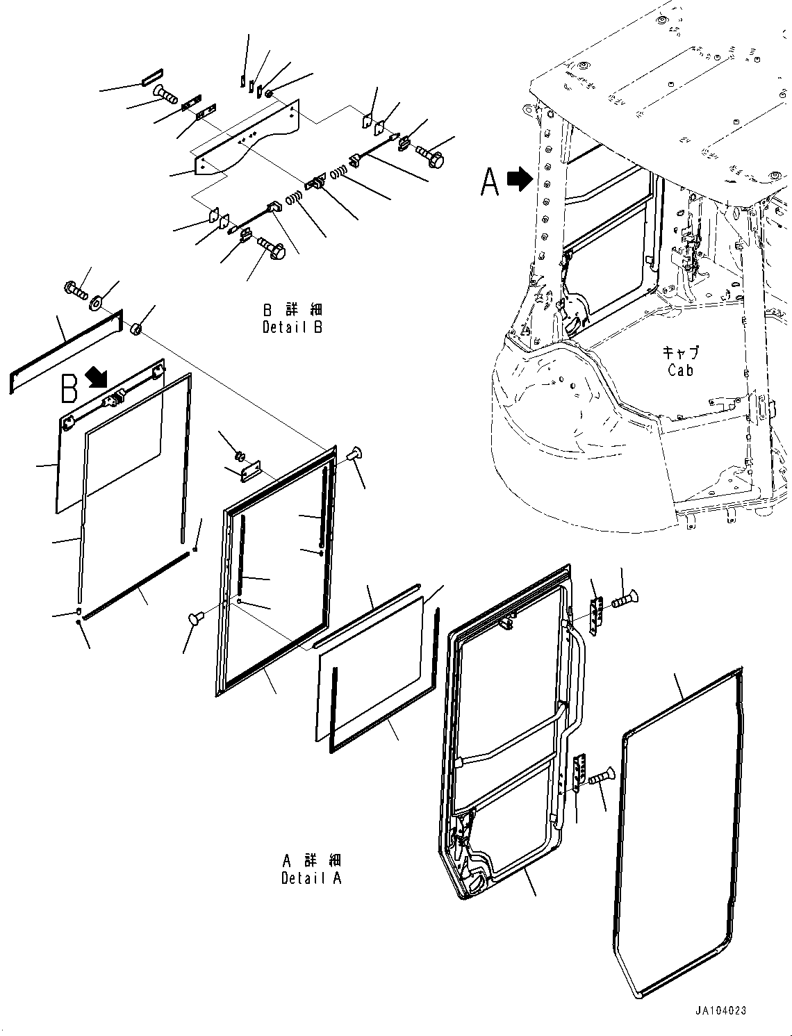 DOOR, R.H. ASSEMBLY 421-925-7612 KOMATSU