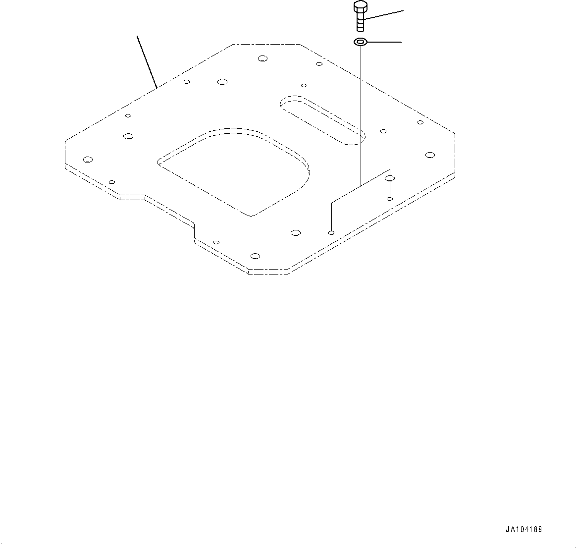 Plate(Loader Control Unit,Bracket) (421-43-75521) KOMATSU