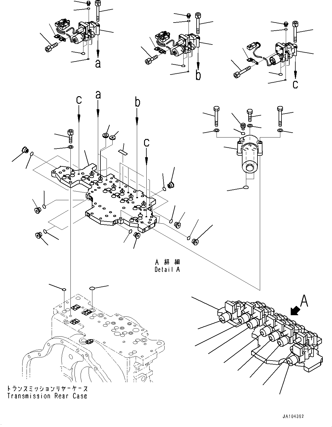 Valve Assembly, Transmission Control 56D-15-25003 KOMATSU