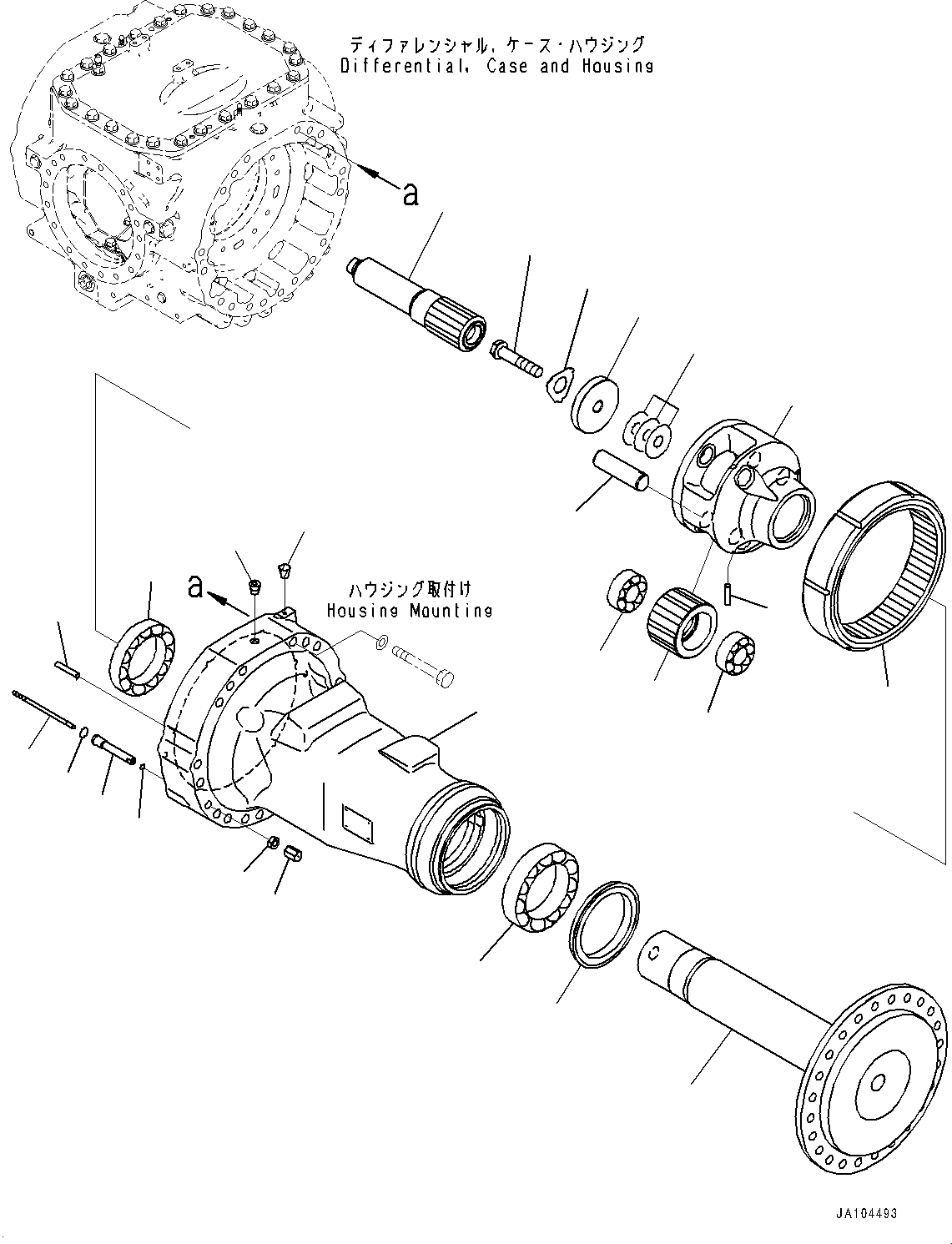 REAR AXLE, ASSEMBLY 421-23-50000 KOMATSU