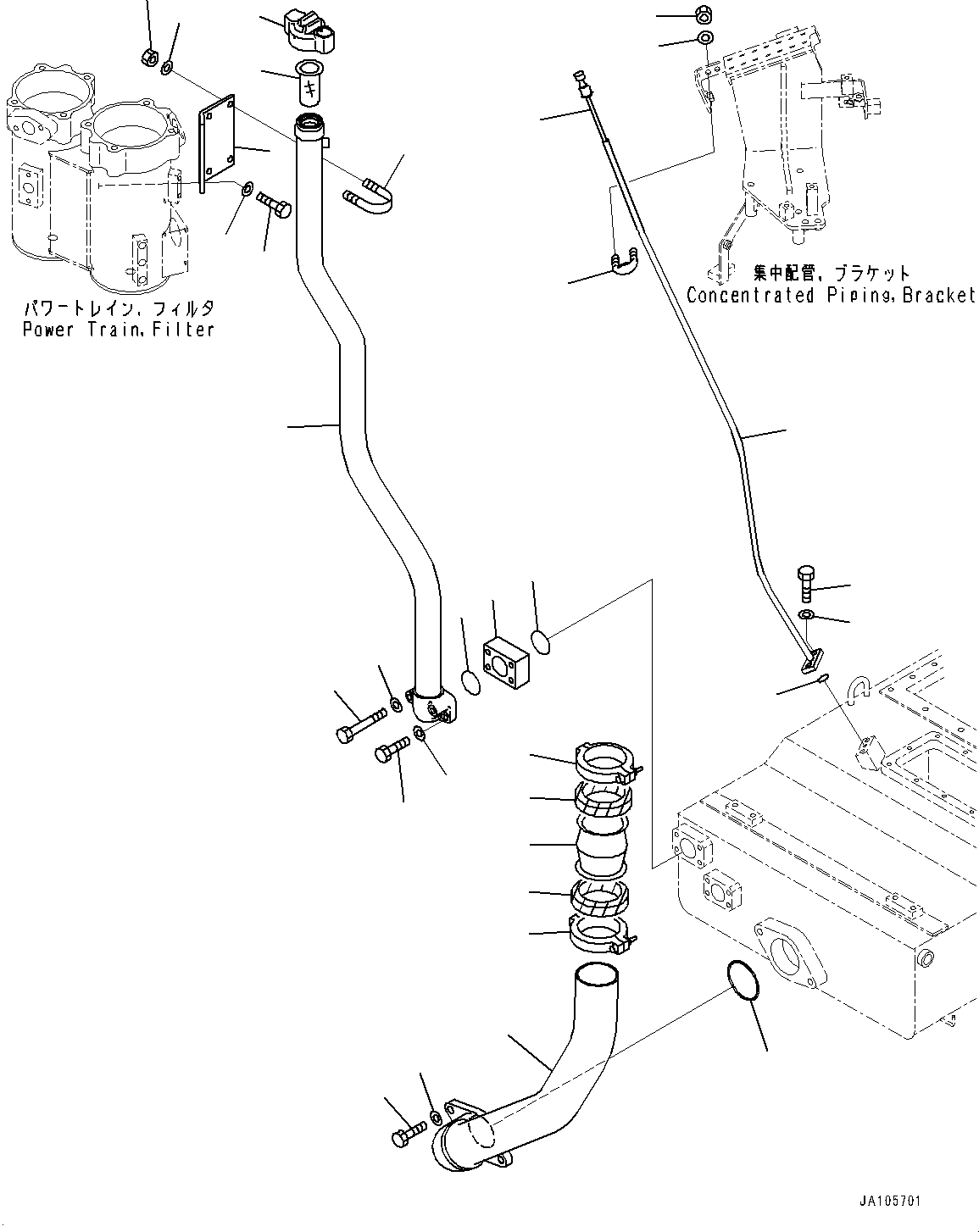 Трубка 198-49-75451 KOMATSU