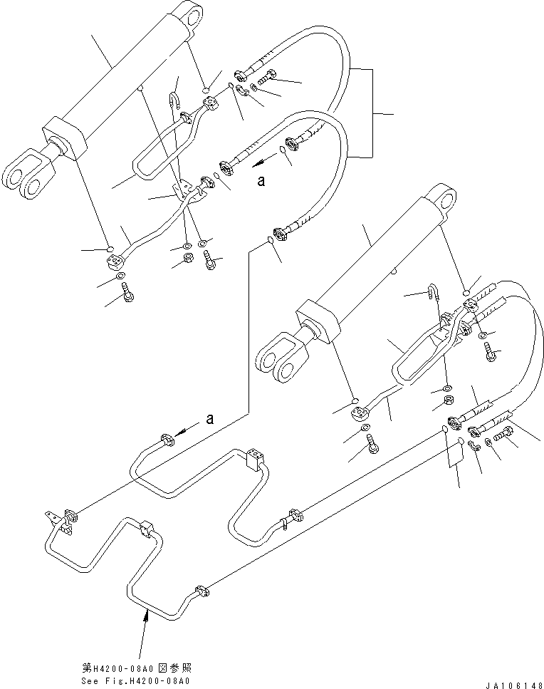 CYLINDER ASS'Y,LIFT (707-01-08592) KOMATSU