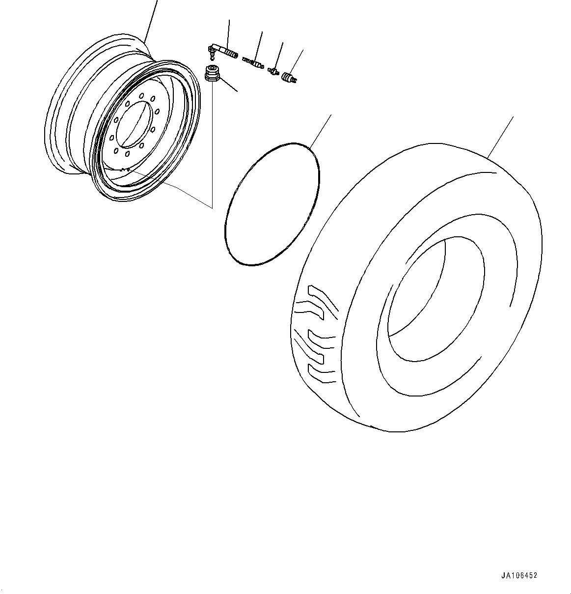 Tire and Rim Assembly 23H-30-11340 KOMATSU