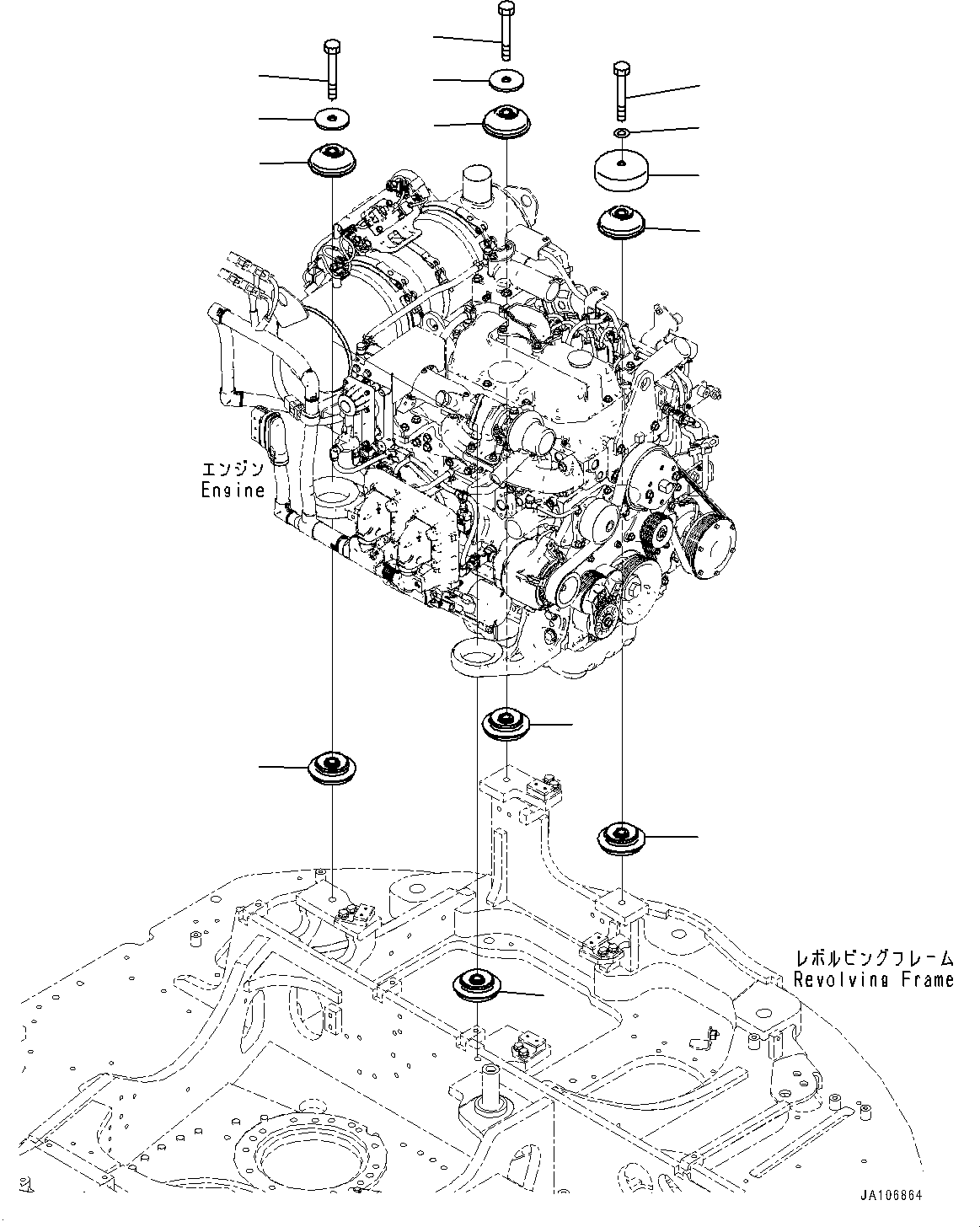 Амортизирующая подушка 22P-01-31980 KOMATSU