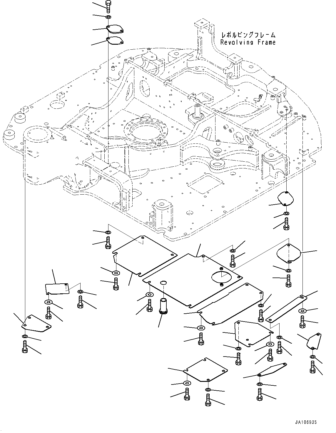 Крышка 22P-46-36281 KOMATSU
