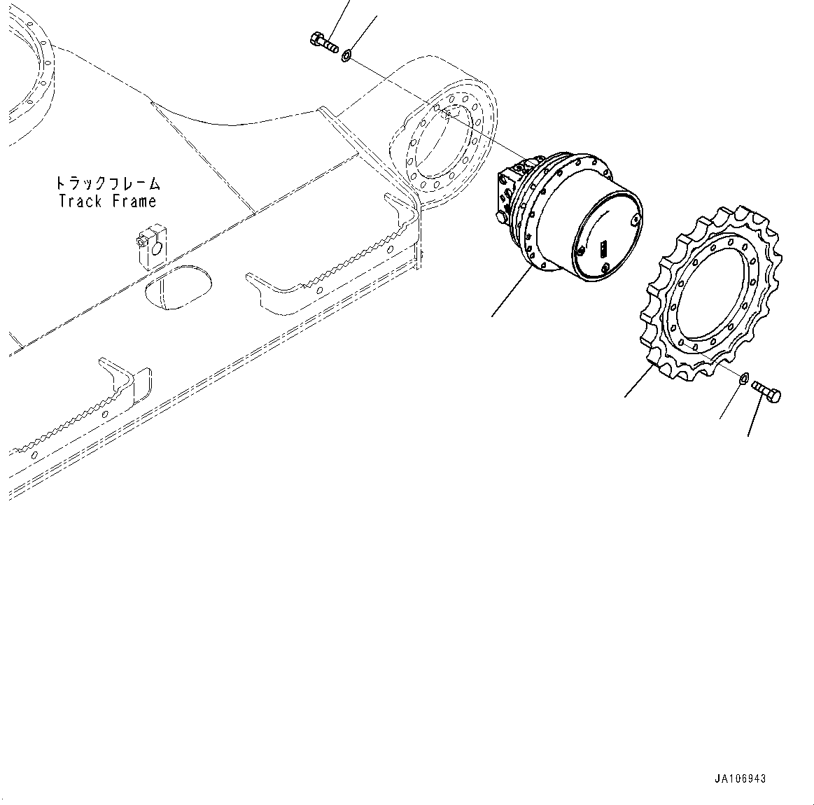 TRAVEL MOTOR, ASSEMBLY (22P-60-31300) KOMATSU