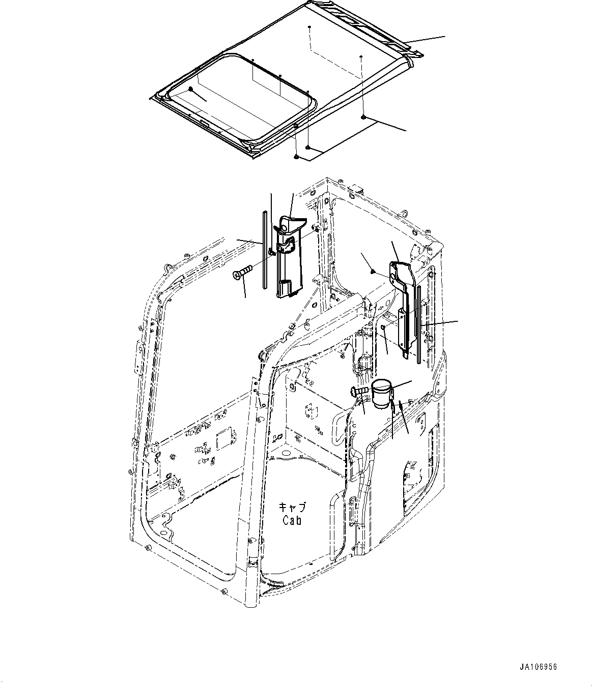Крышка 22P-53-35510 KOMATSU