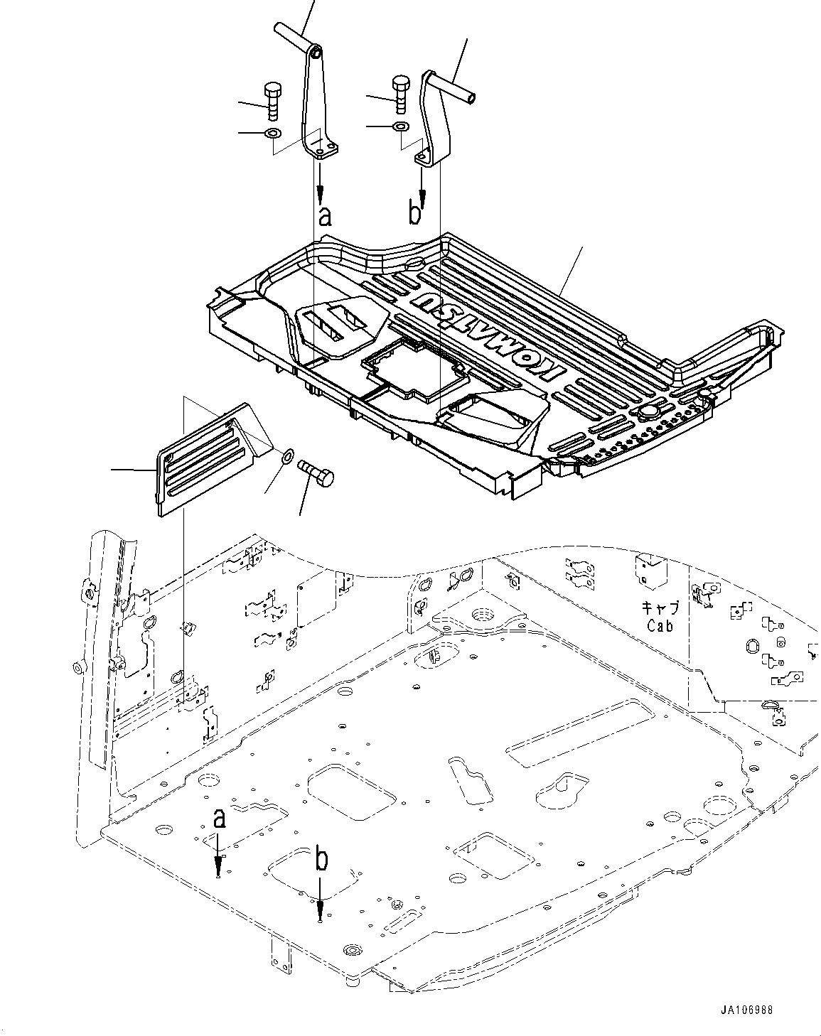 Коврик 22P-53-33740 KOMATSU