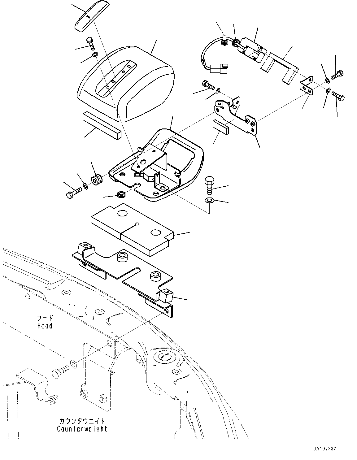 Крышка в сборе 22P-06-32641 KOMATSU