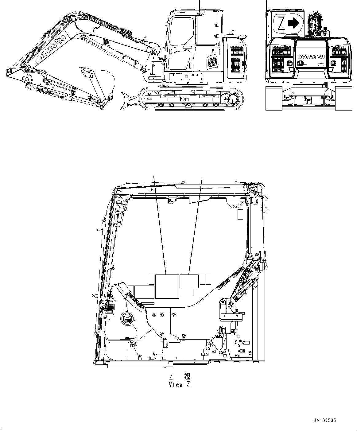 PLATE, OVERLOAD ALARM 22P-00-R0170 KOMATSU