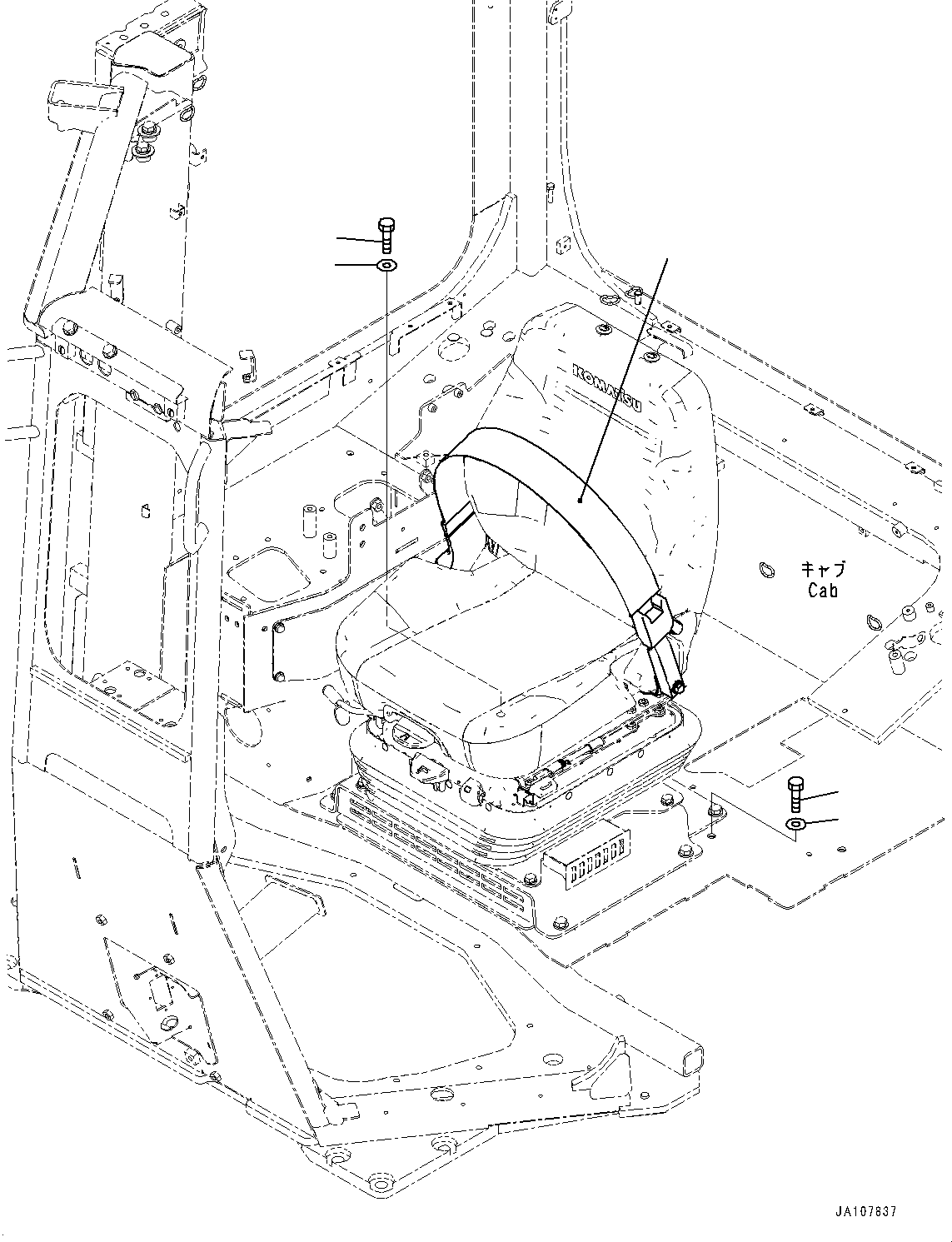 Seat Belt Kit 17A-57-51310 KOMATSU