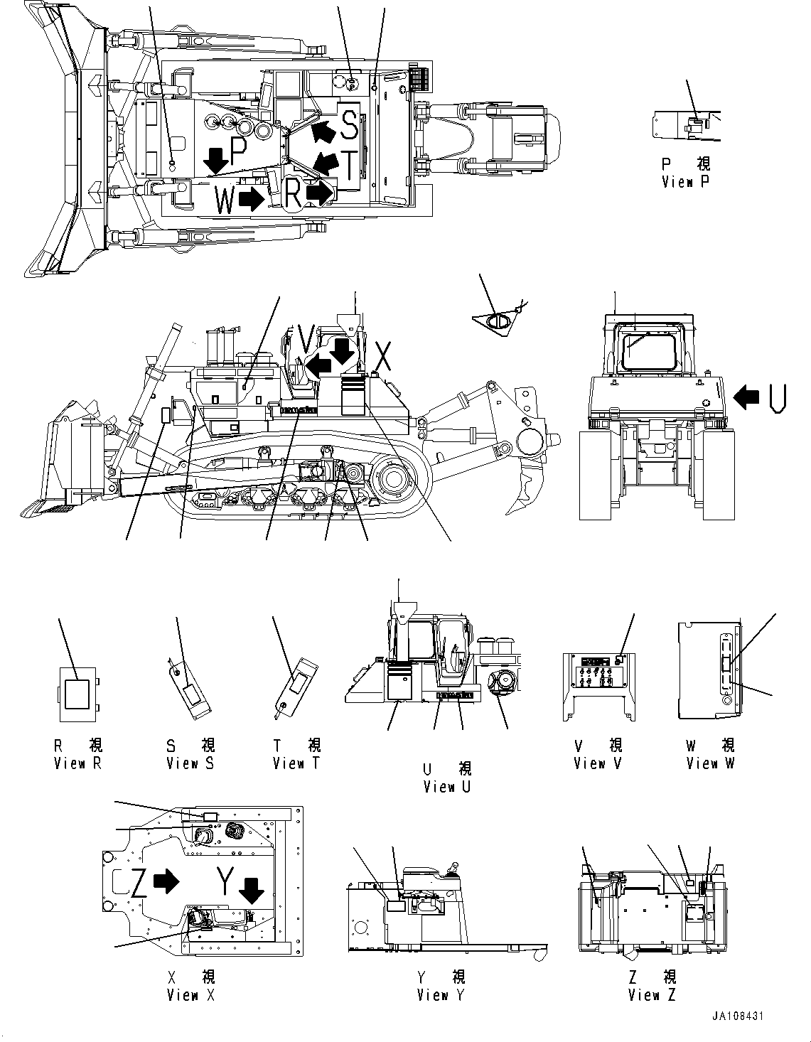 Маркировка 17A-98-17151 KOMATSU