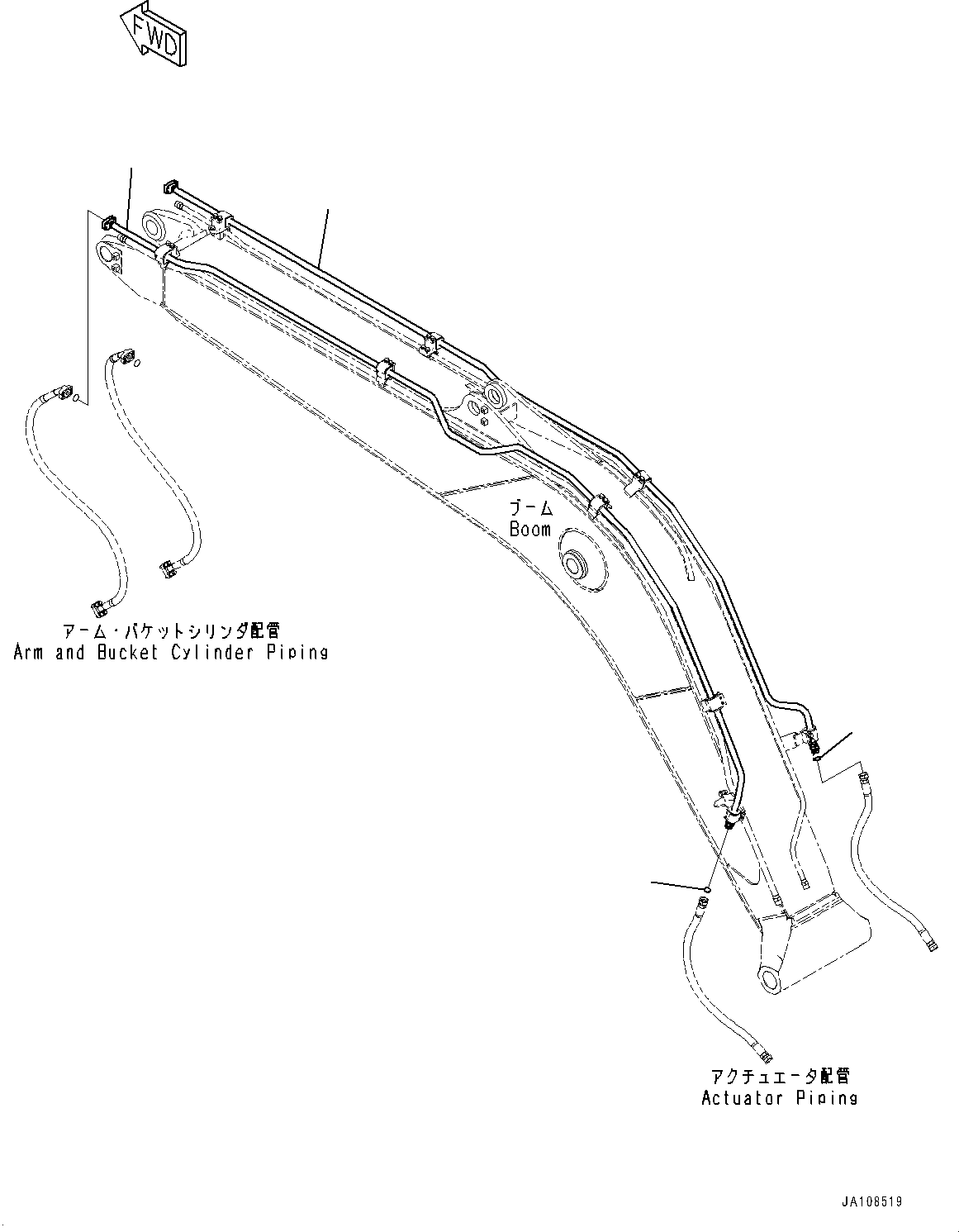Трубка 204-62-76120 KOMATSU