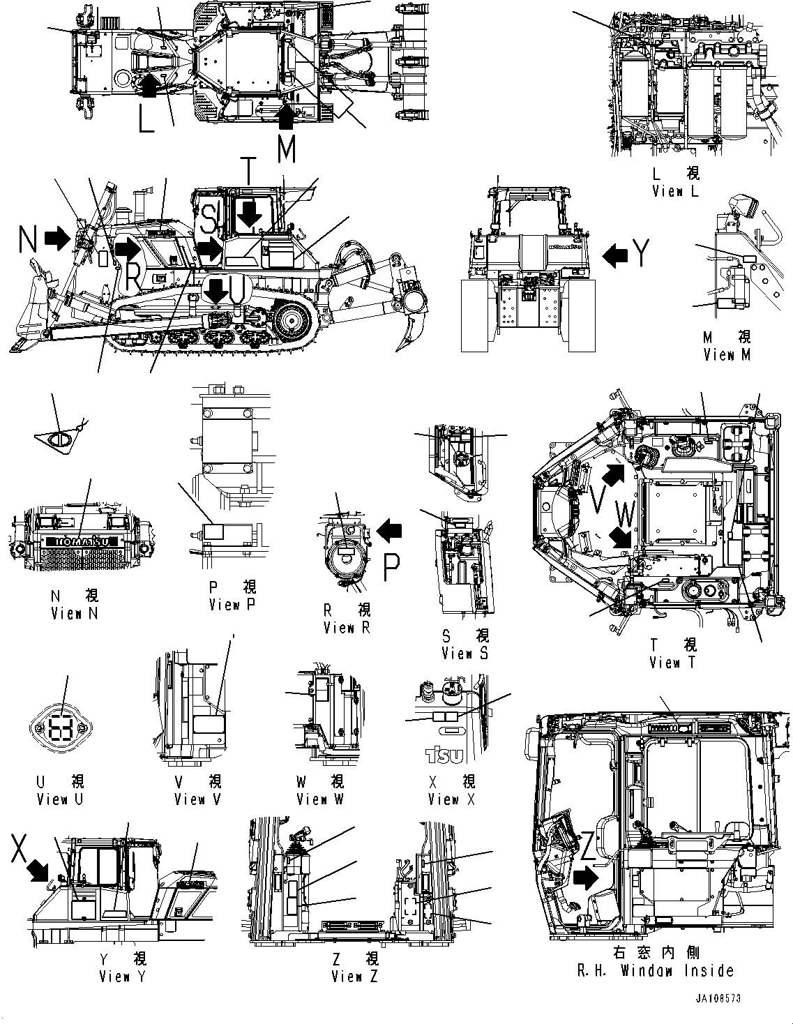 Маркировка 17A-98-61350 KOMATSU