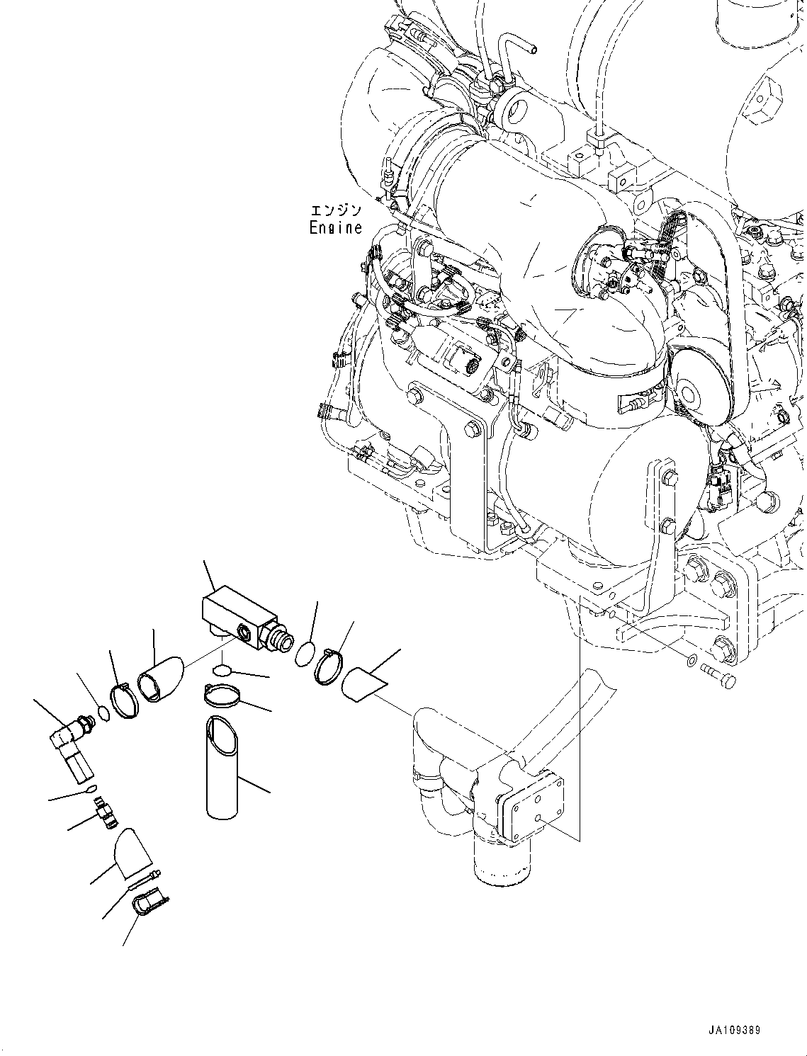 Угольник в сборе 11Y-01-52471 KOMATSU